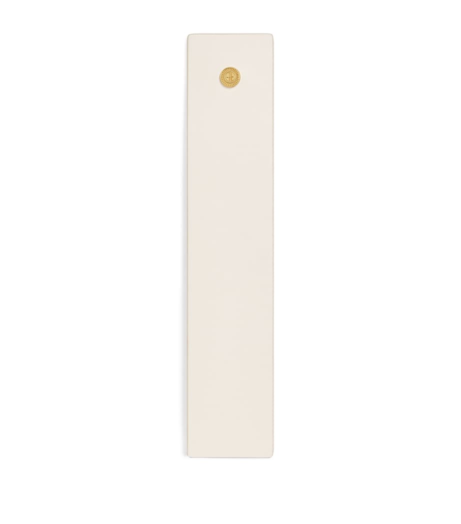 Leather Embossed-Logo Bookmark OYSTER Image 1