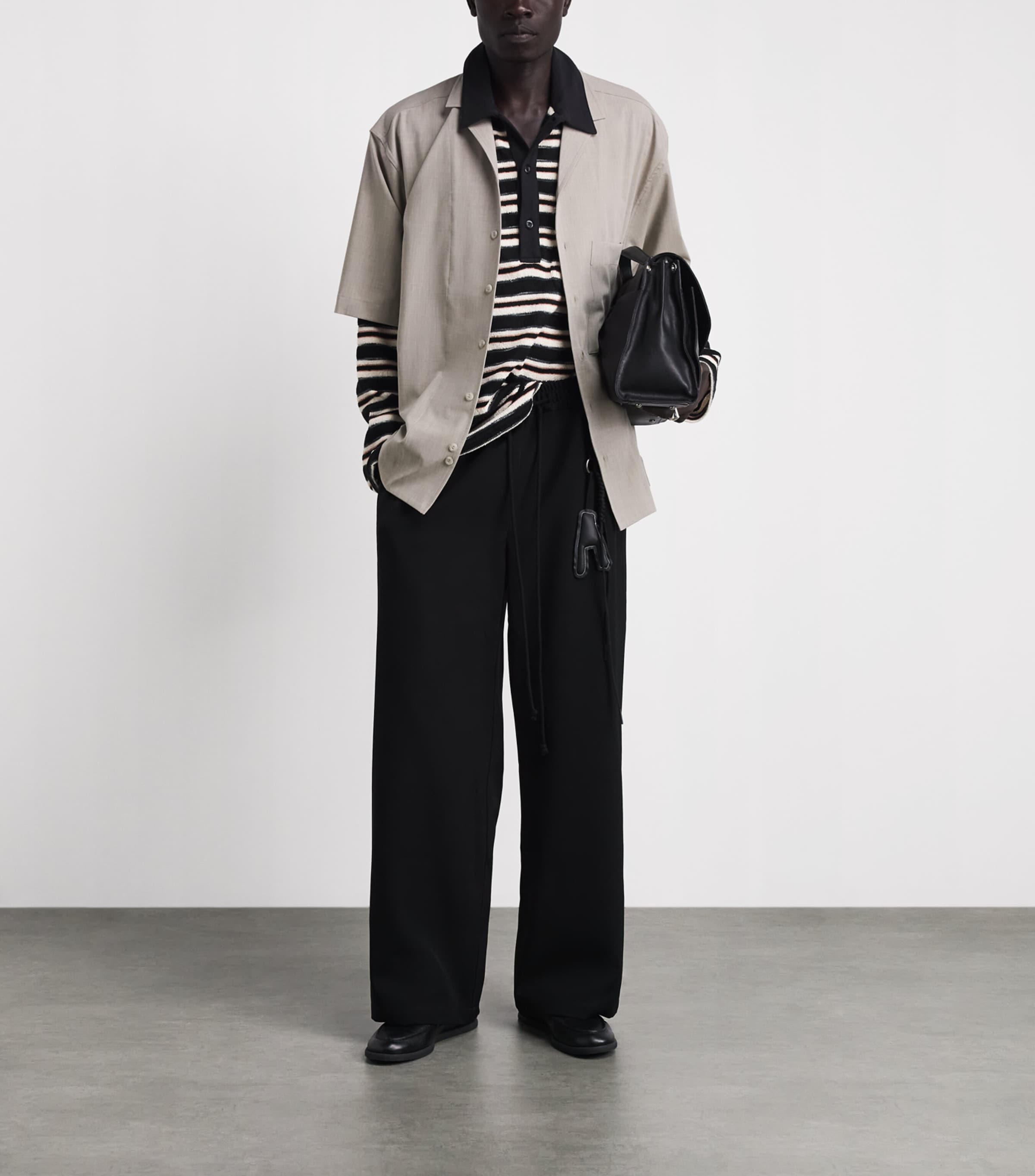 Song For The Mute Mens Oversized Short-Sleeve Shirt Chalk Image 2