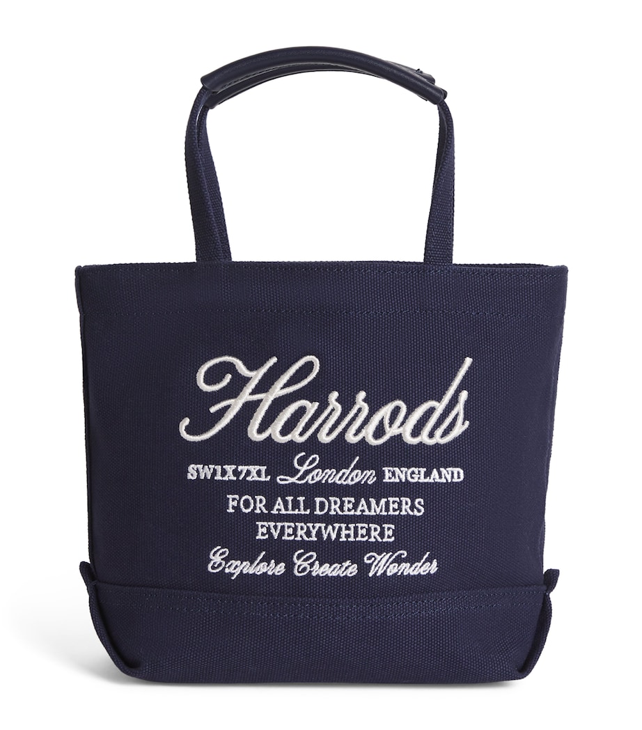 Small Embroidered Logo Tote Bag NAVY Image 1