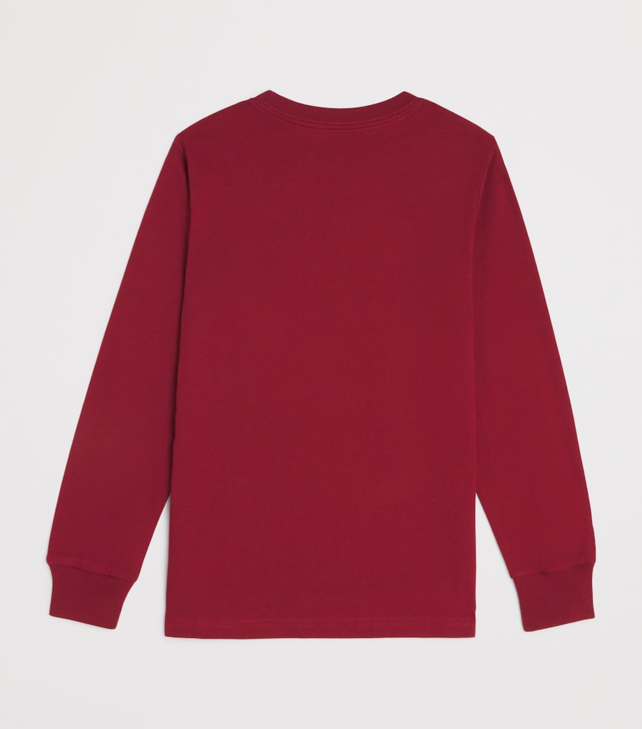 Cotton Polo Bear T-Shirt (2-7 Years) RED Image 2
