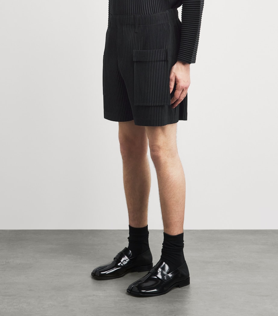 Homme Plissé Issey Miyake Mens Painter’s Gear Shorts Black Image 4
