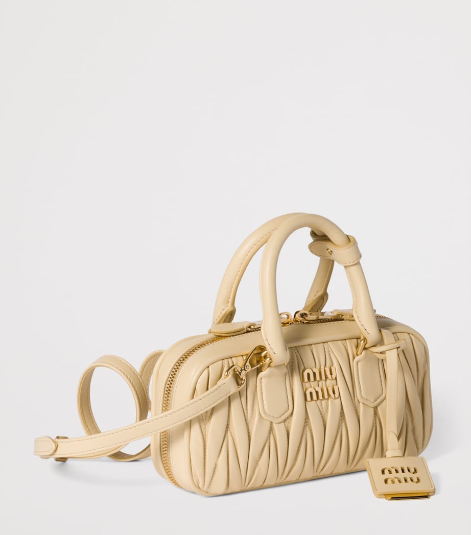 Mini Matelassé Leather Arcadie Top-Handle Bag F0K57 Image 3