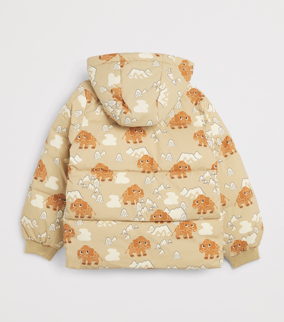 Waterproof Mammoth-Print Hooded Puffer Jacket (3-11 Years) BEIGE Image 2