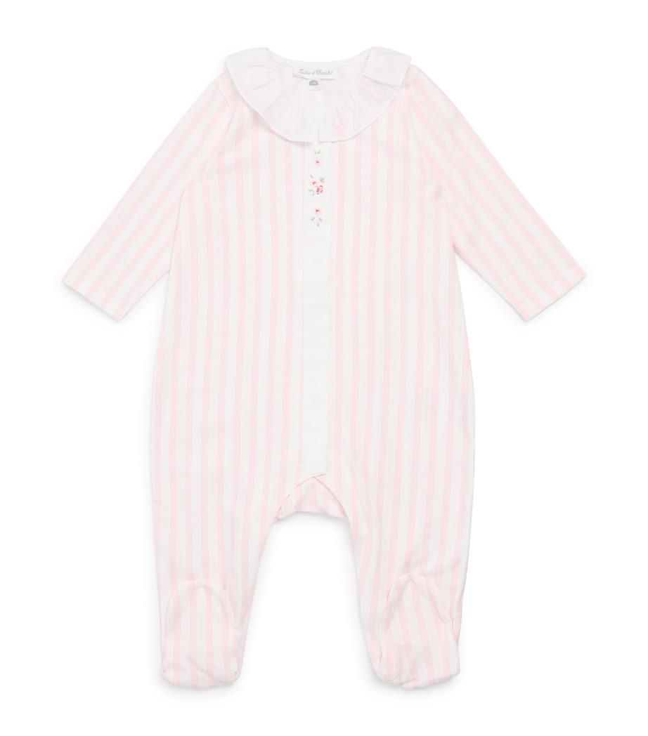Tartine et Chocolat Embroidered All-In-One (Newborn-2 Years) Rose P�le Image 1