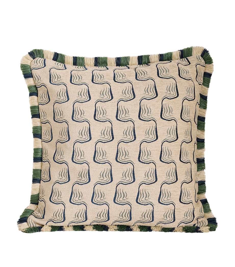 Soho Home Jacquard Theron Cushion (50cm x 50cm) Green Image 1