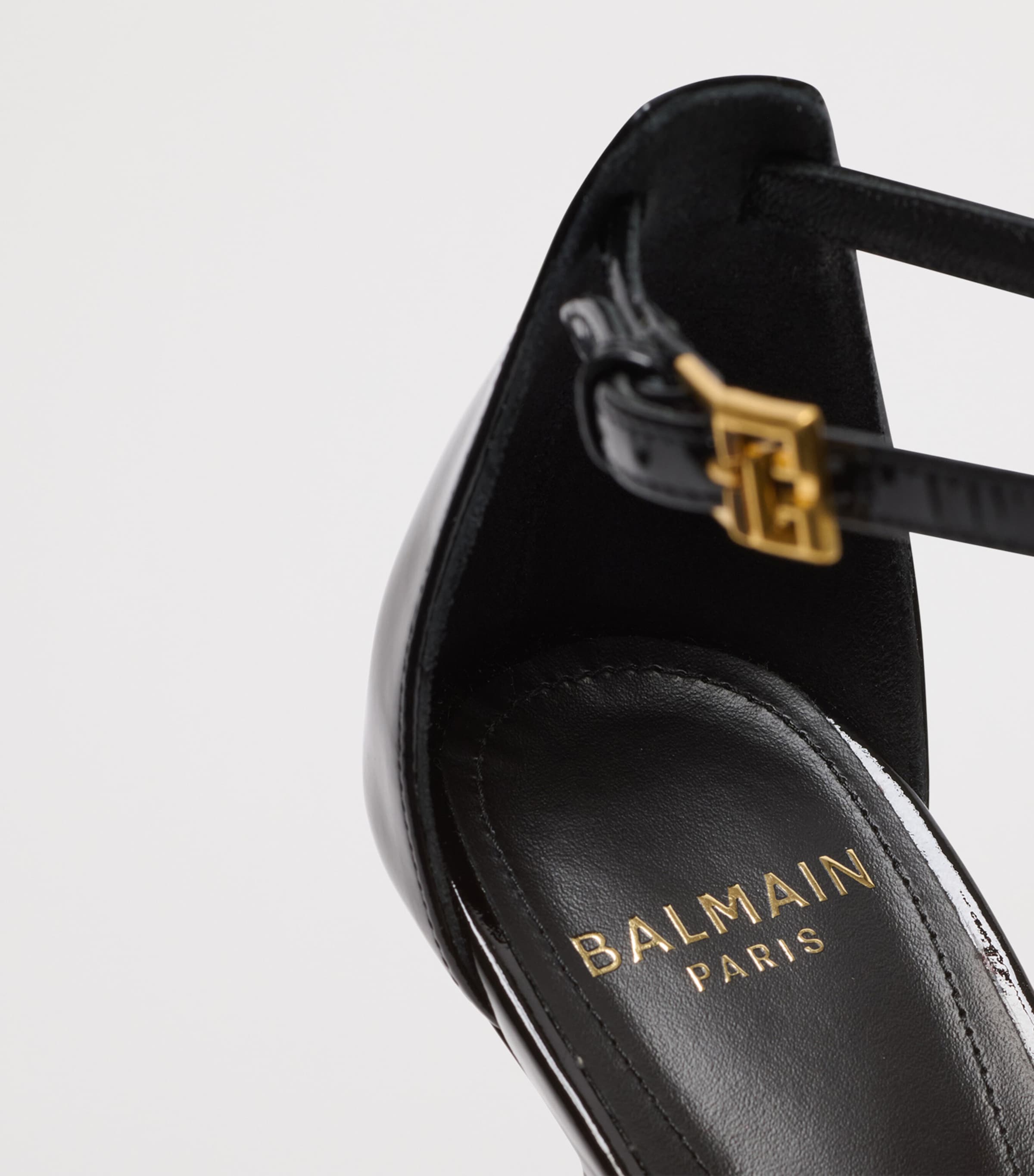 Leather Sync Heeled Mules 95 0PA NOIR Image 8