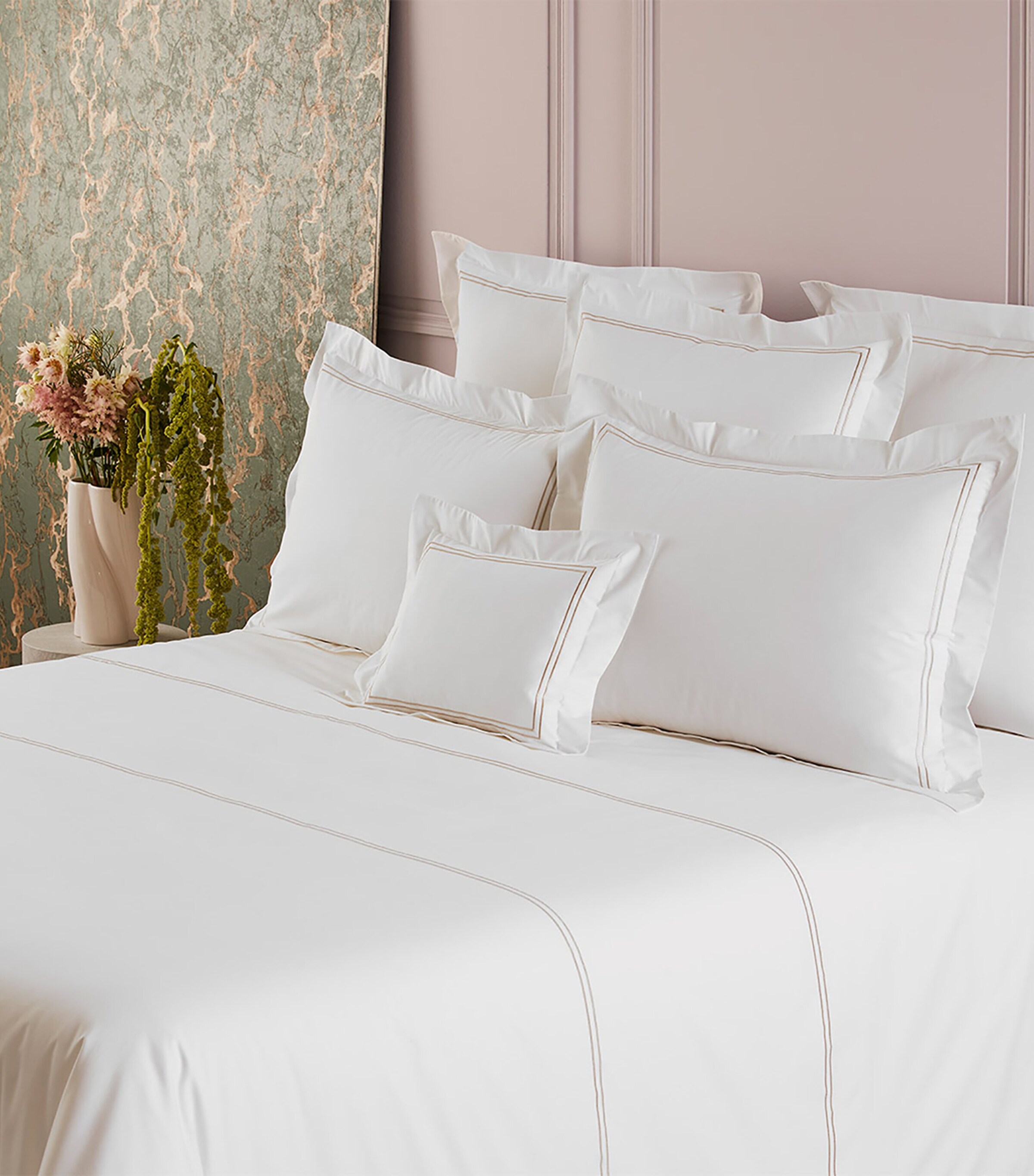 Yves Delorme Organic Cotton Duo Pierre Double Duvet Cover (200cm x 200cm) Pierre Image 4