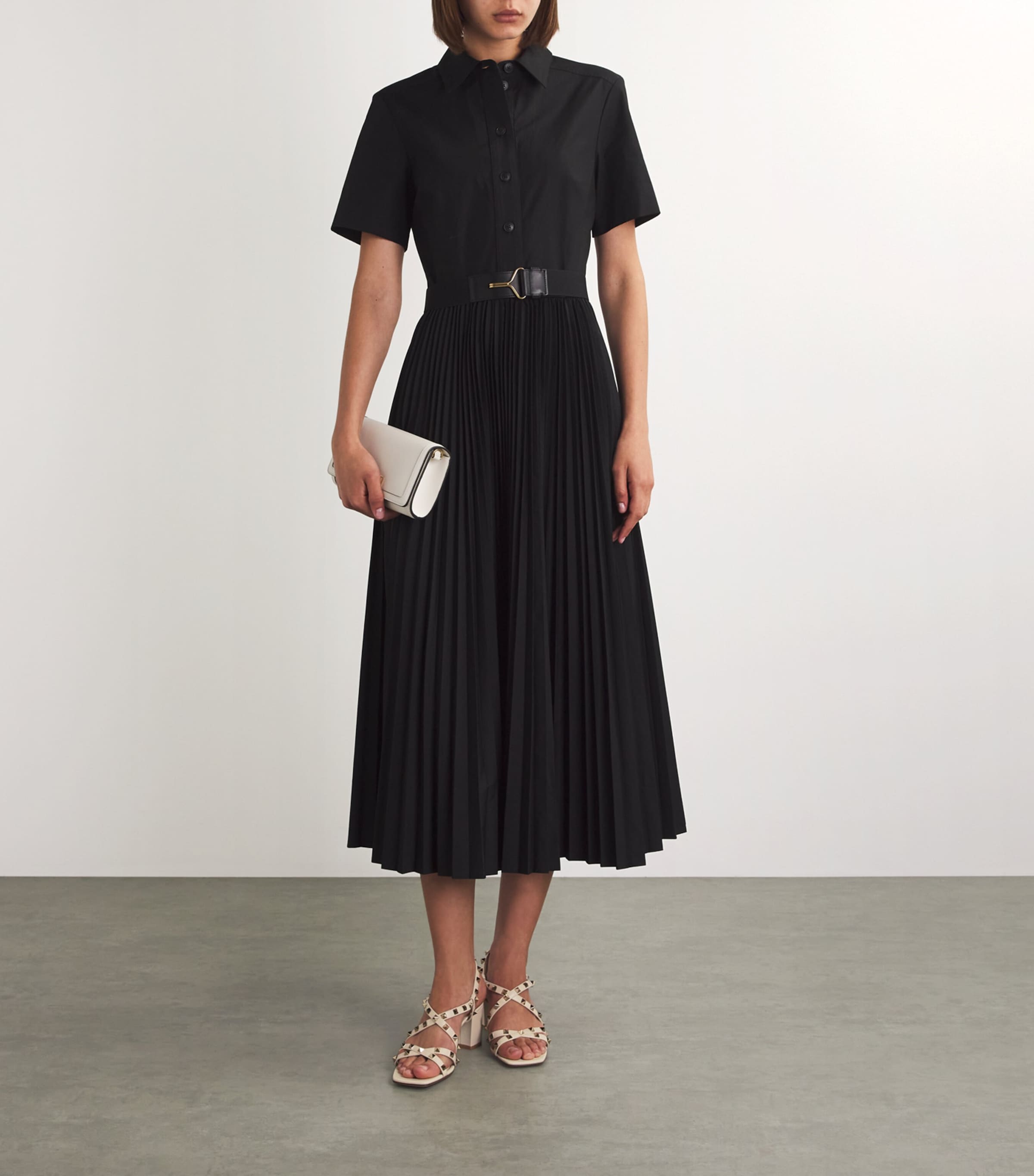 Leather Rockstud Sandals 60 CREAM Image 5