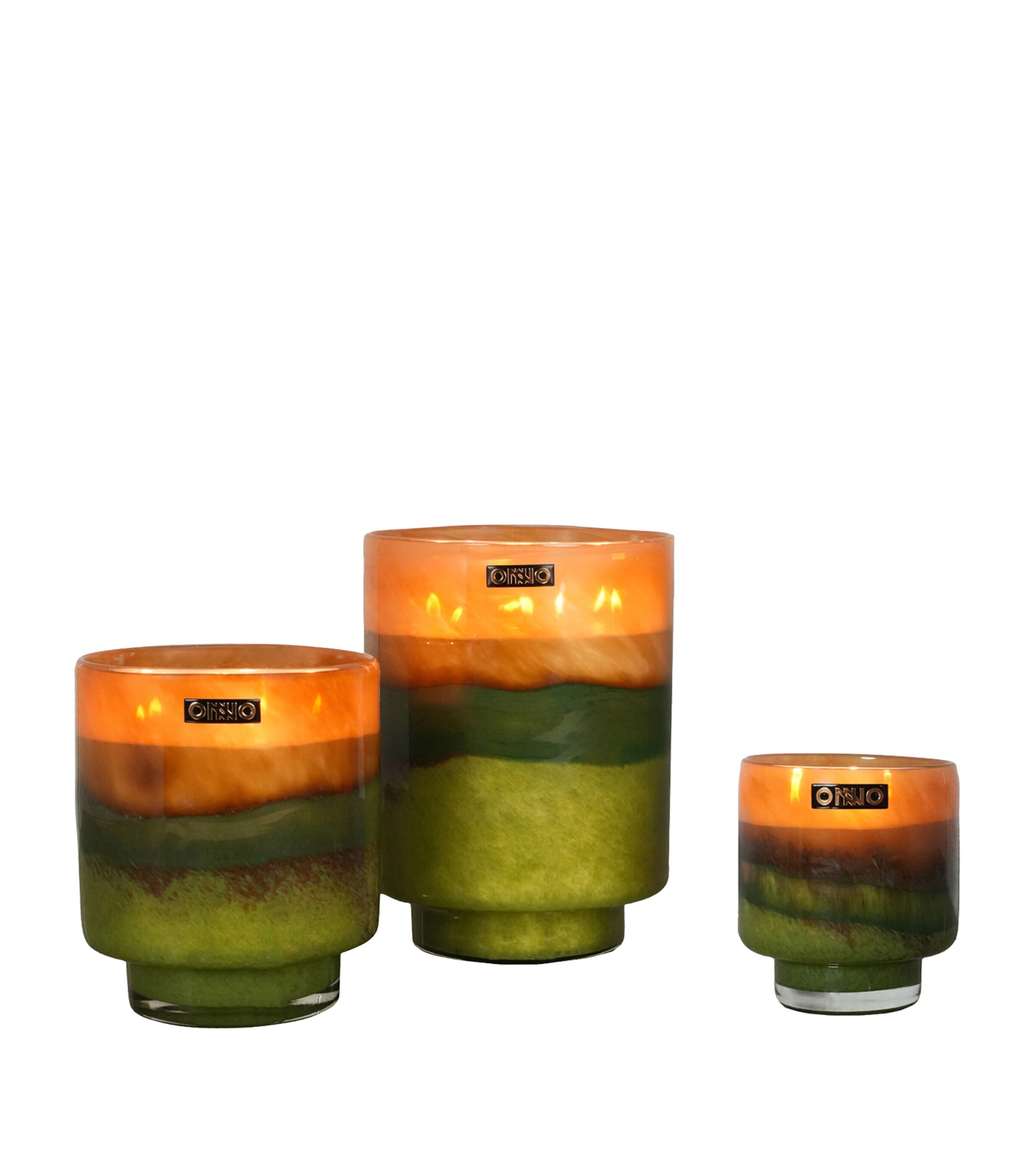 Onno Extra Large Art Jane Candle Amber/green Image 2