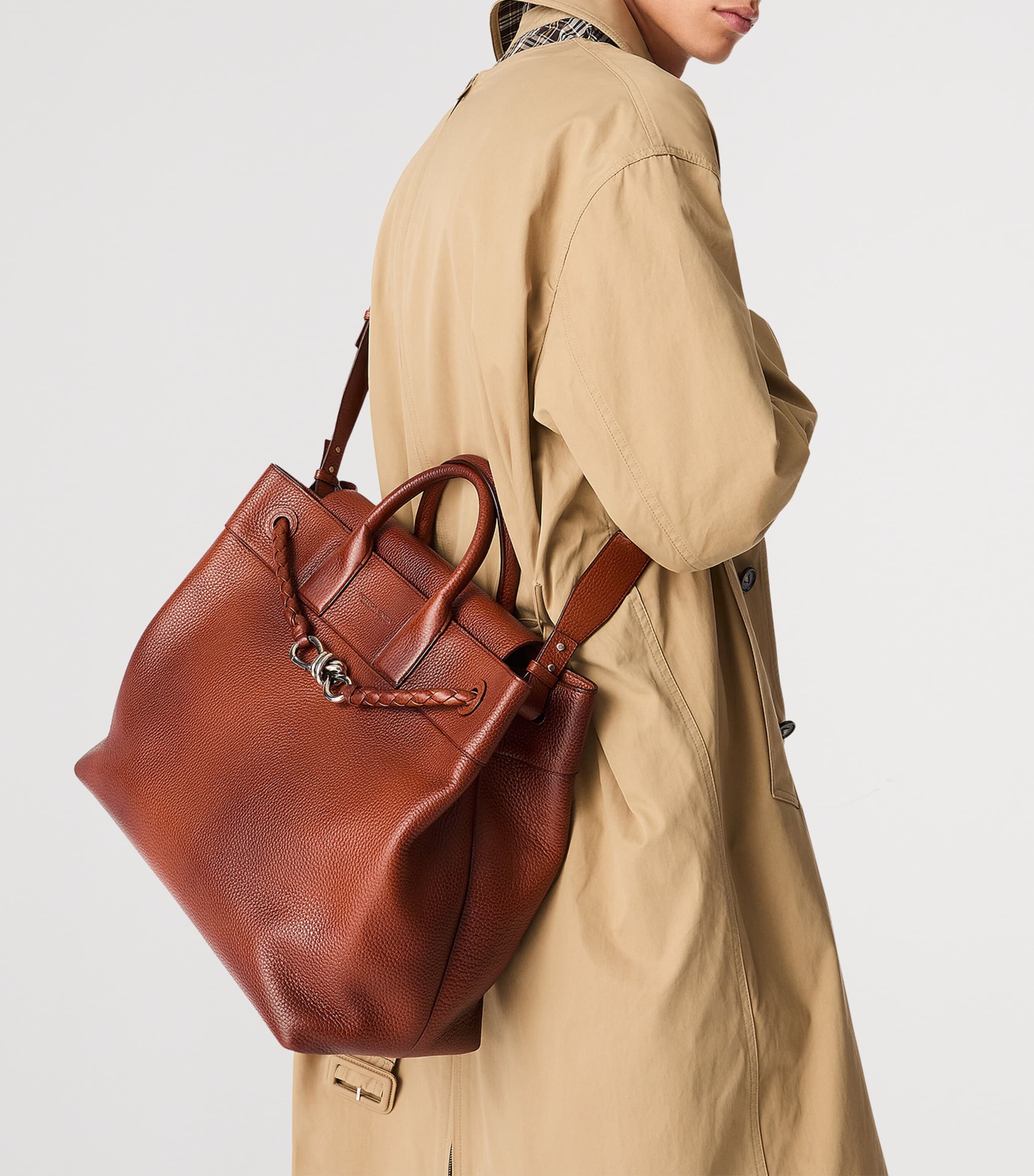 Small Calfskin Andiamo Voyager Holdall 9922 Image 2