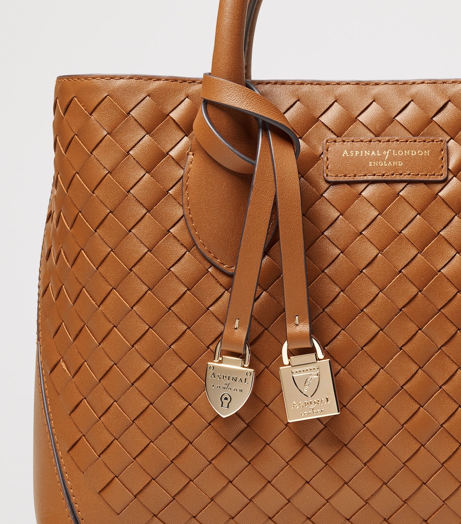 Midi Leather London Tote Bag TAN Image 5