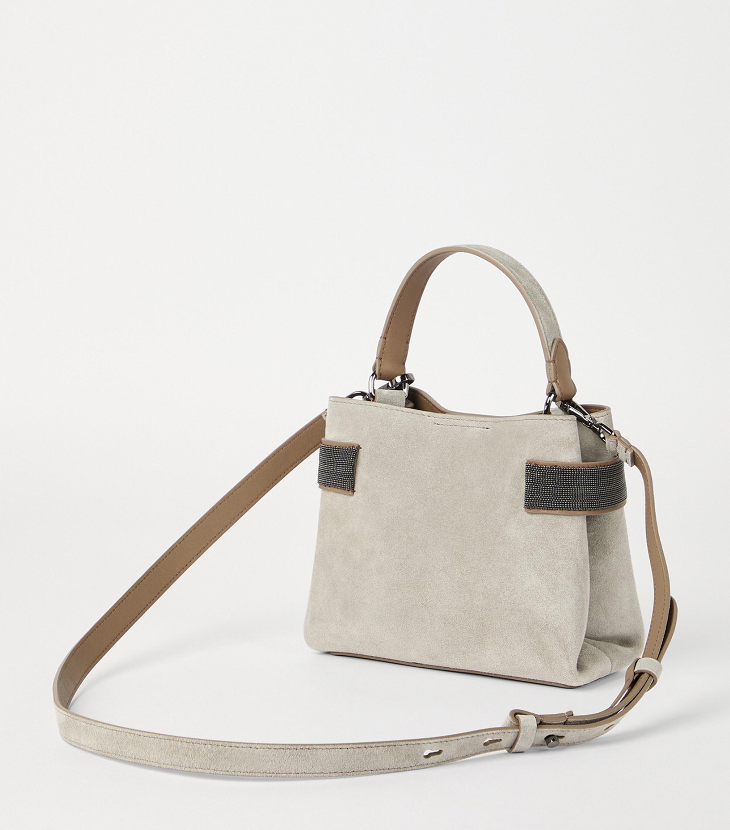 BRUNELLO CUCINELLI Essence Small Calfskin Top-Handle Bag wit