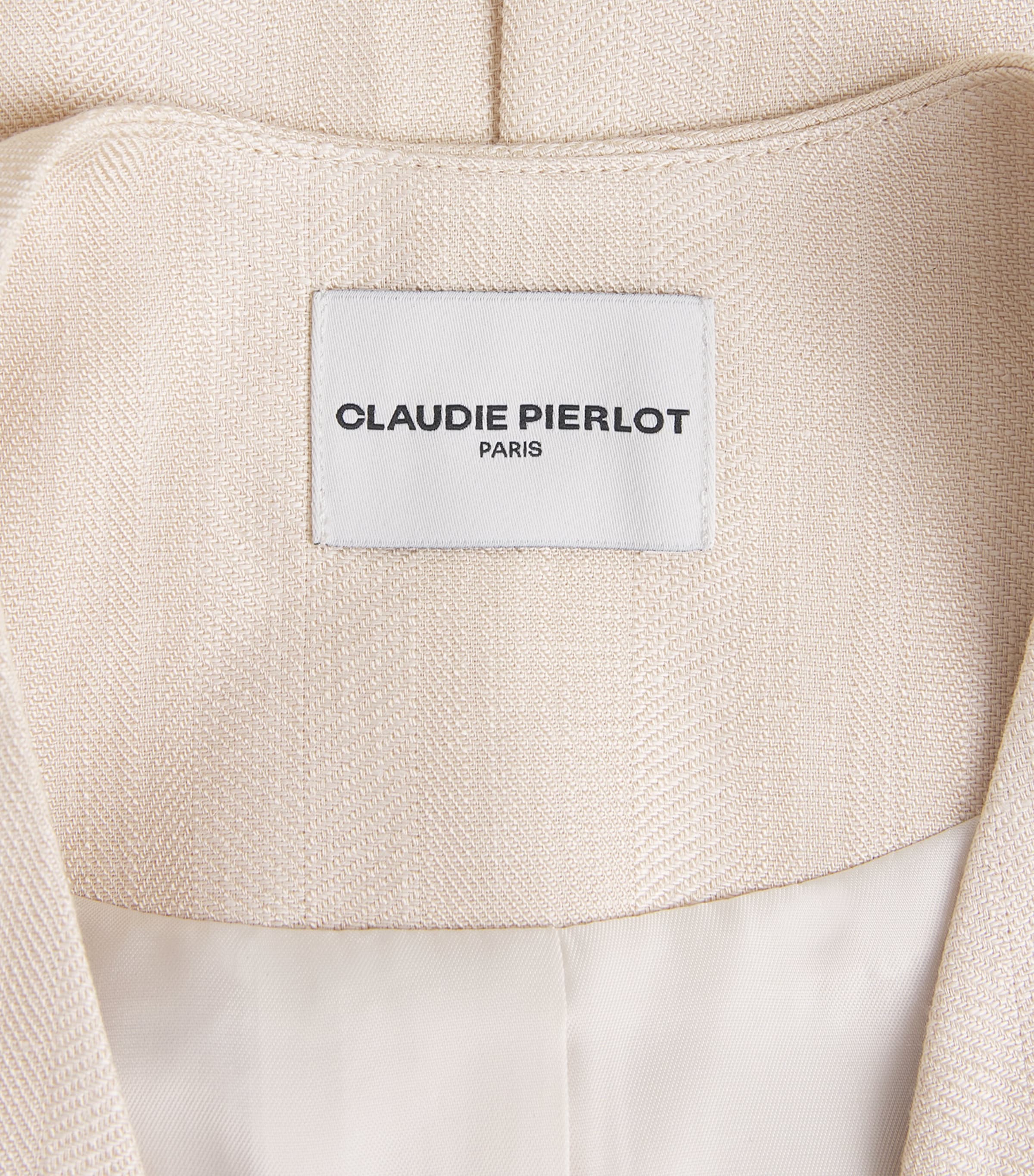 Claudie Pierlot Womens Kimono-Collar Jacket Sand Image 6