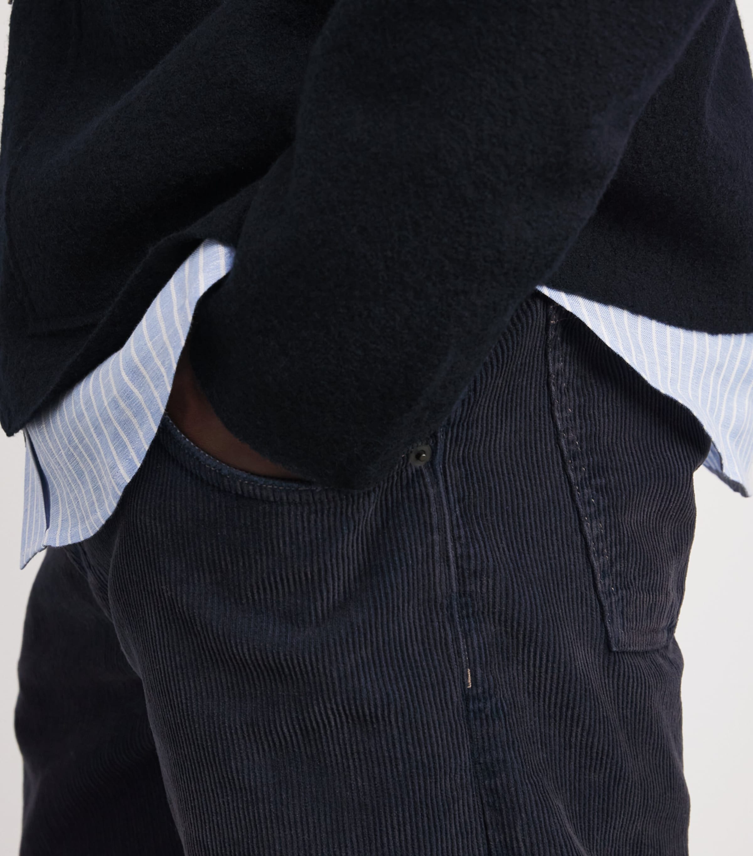 x Aaron Levine Cotton Corduroy Woodstock Trousers FADED BLUE Image 6