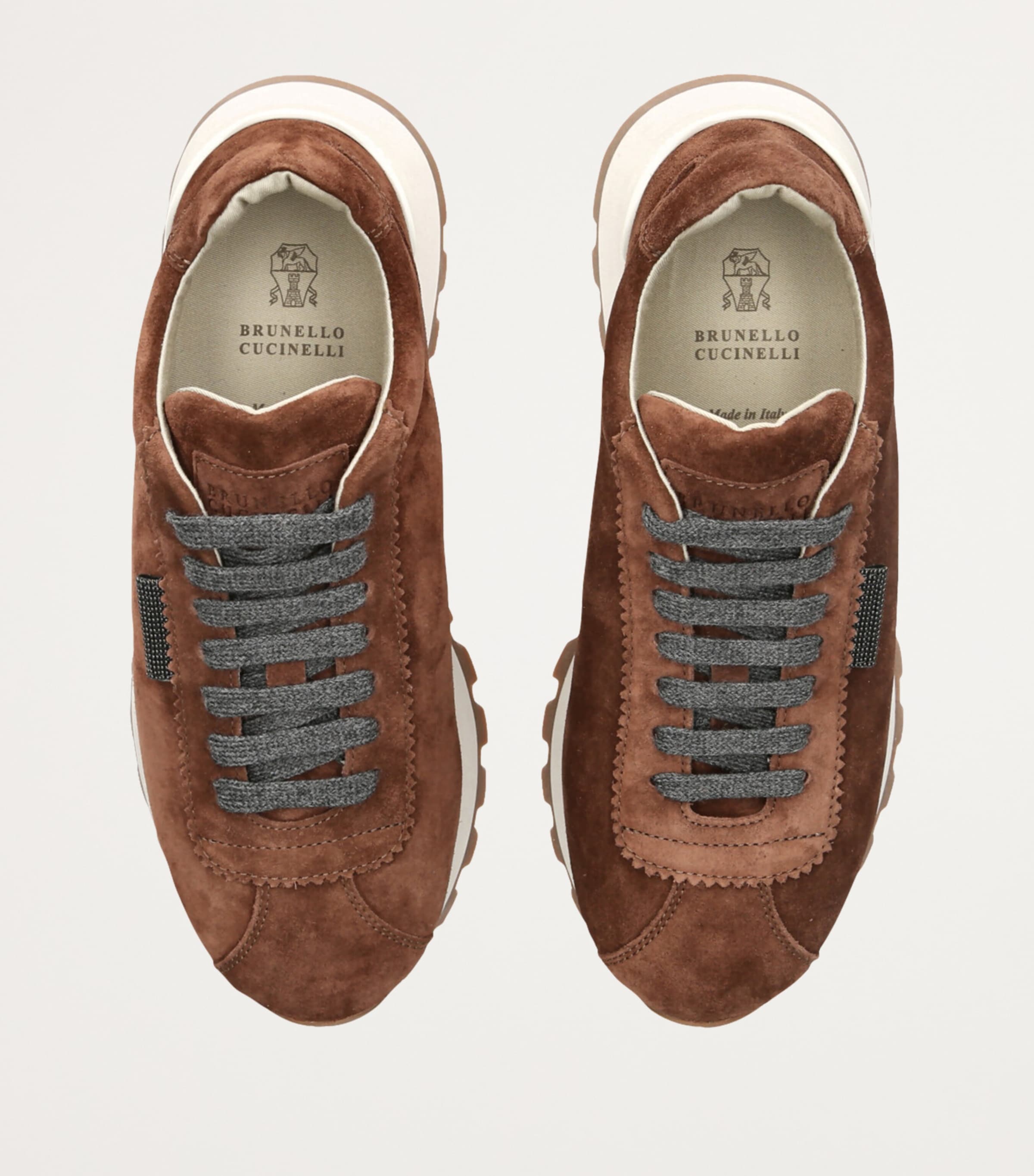 【送料&関税込】Brunello Cucinelli Suede Runner Sneaker Shoe Brunello Cucinelli Suede Runner Sneakers | Harrods US