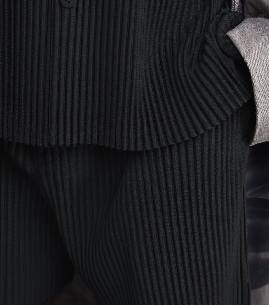Homme Plissé Issey Miyake Mens Pleated Shorts Black Image 6