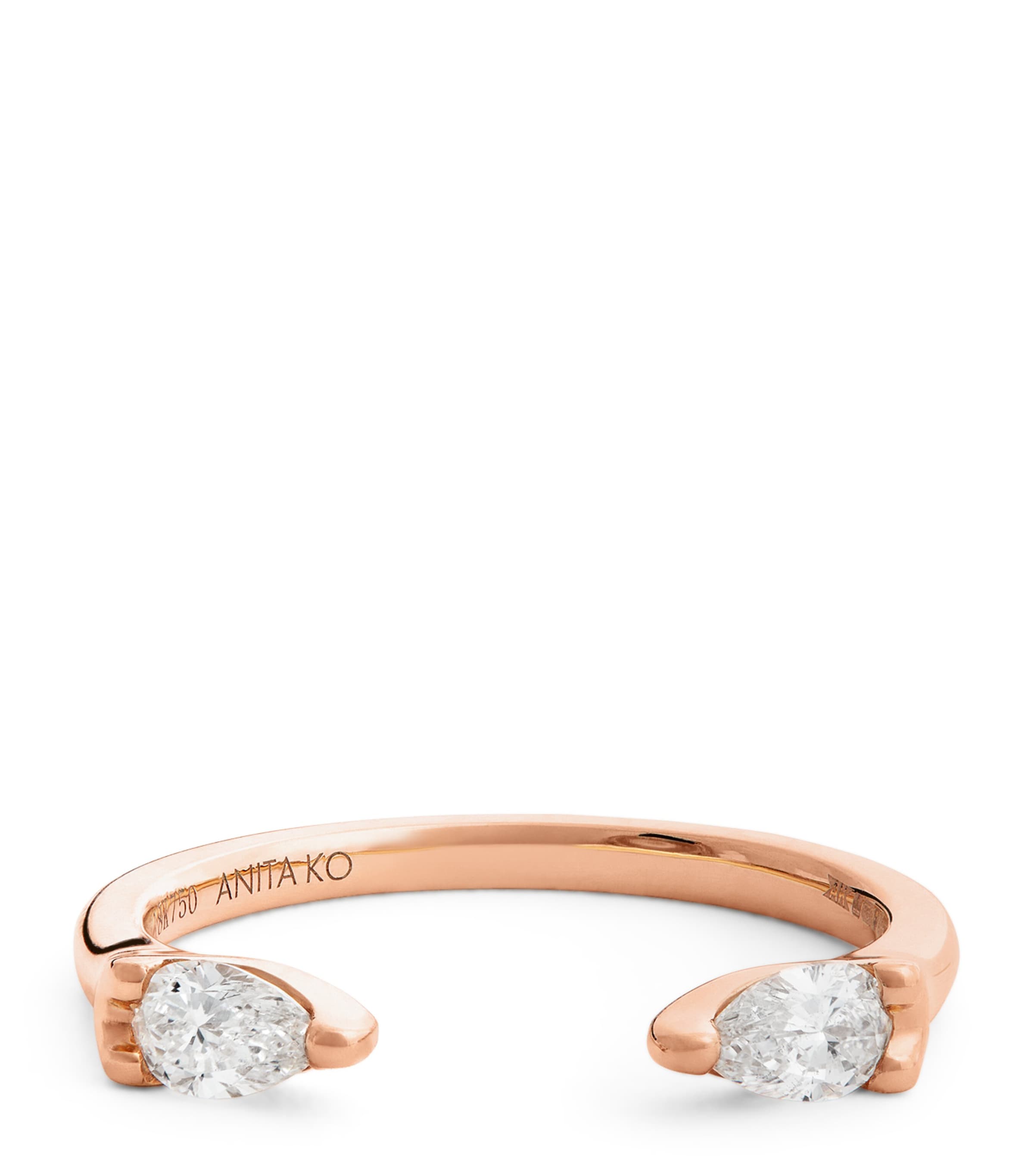 Rose Gold and Diamond Orbit Ring (Size 6) ROSE GOLD Image 1