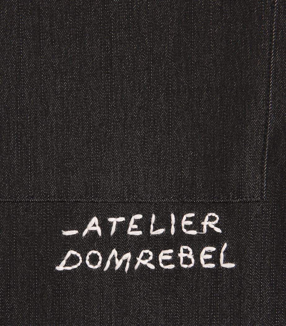 DOMREBEL Mens Denim Goombah Shirt Black Image 6