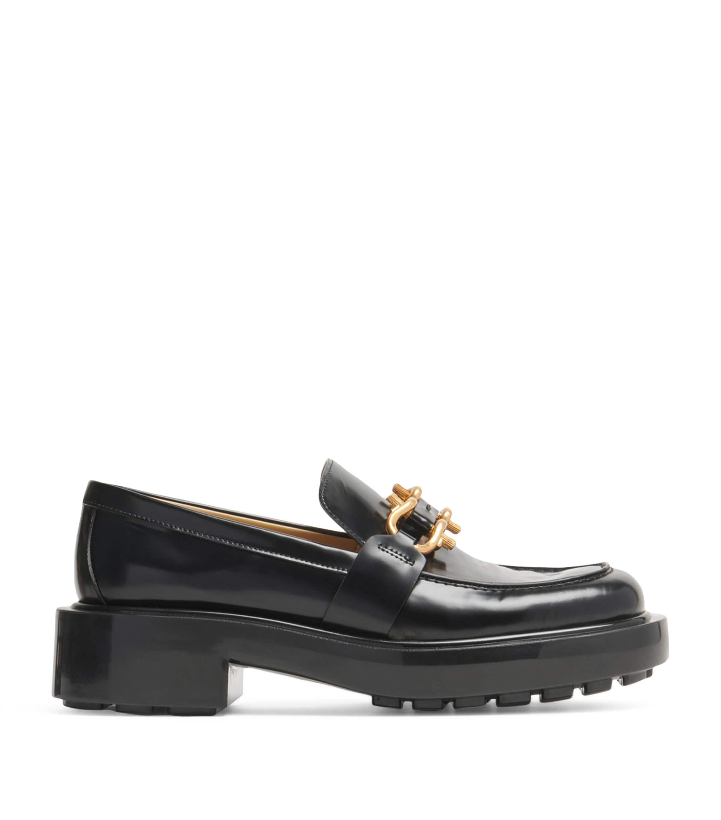 Shop Bottega Veneta Leather Monsieur Loafers In Black