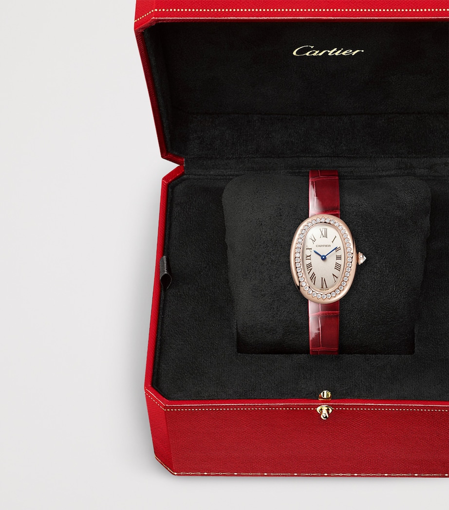 Cartier Small Rose Gold and Diamond Baignoire de Cartier Watch 23.1mm Silvered Image 5