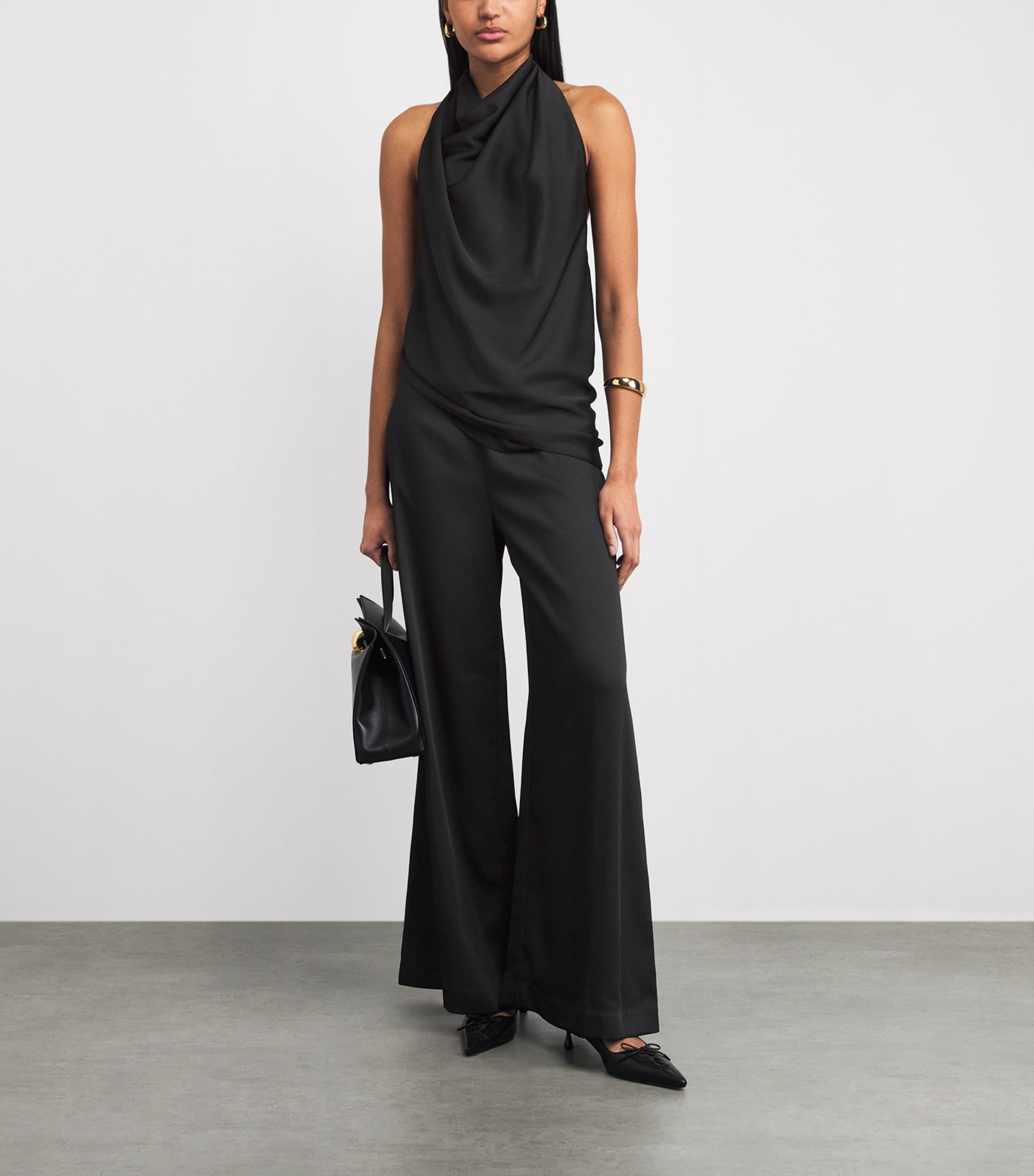 CAMILLA AND MARC Womens Elowyn Wide-Leg Trousers Black Image 2