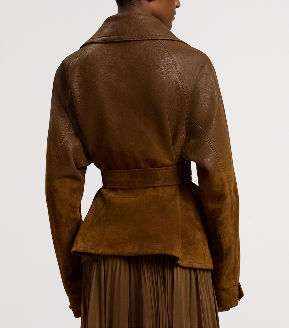 Lamsbkin Eldridge Moto Jacket DISTRESSED BROWN Image 10