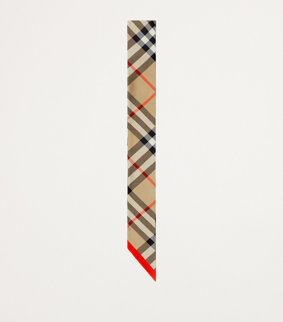 Burberry Silk Check Scarf Sand Image 2