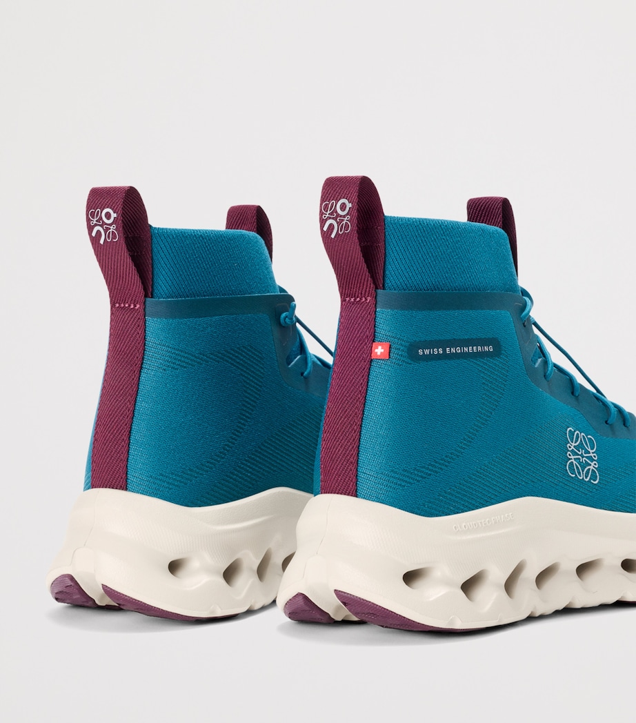 LOEWE Mens x On Cloudtilt High-Top Trainers Teal/oatmeal/burgun Image 4