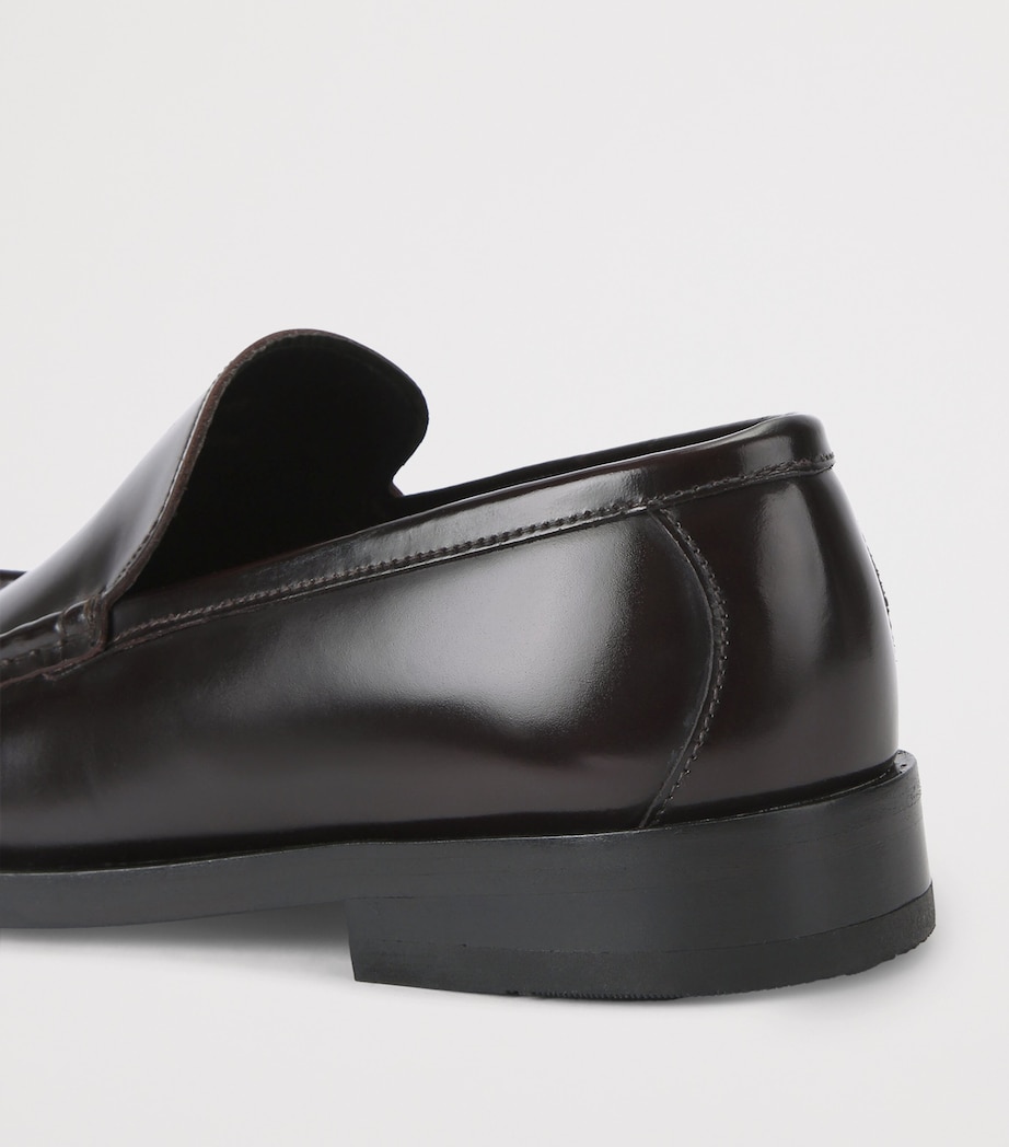 Leather Denman Loafers WINE Image 2