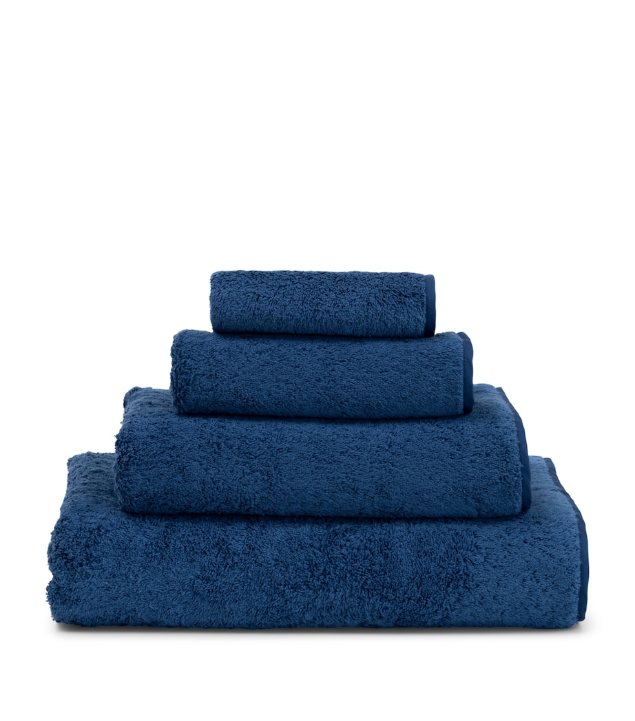 Frette Cotton Unito Bath Sheet (100cm x 150cm) Indigo Blue Image 1