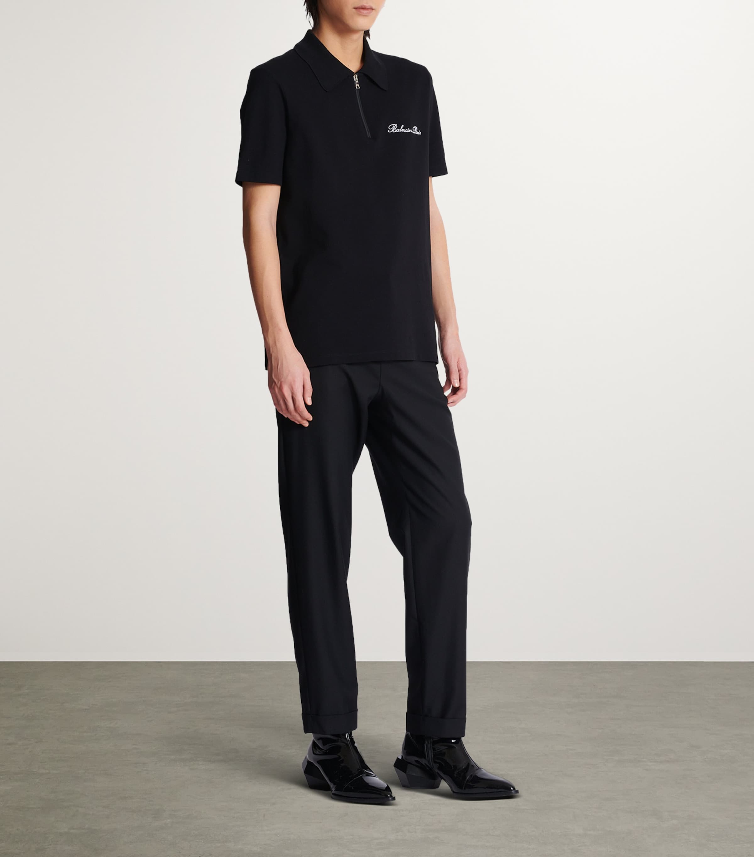 Embroidered Logo Polo Shirt EAB NOIR/BLANC Image 2