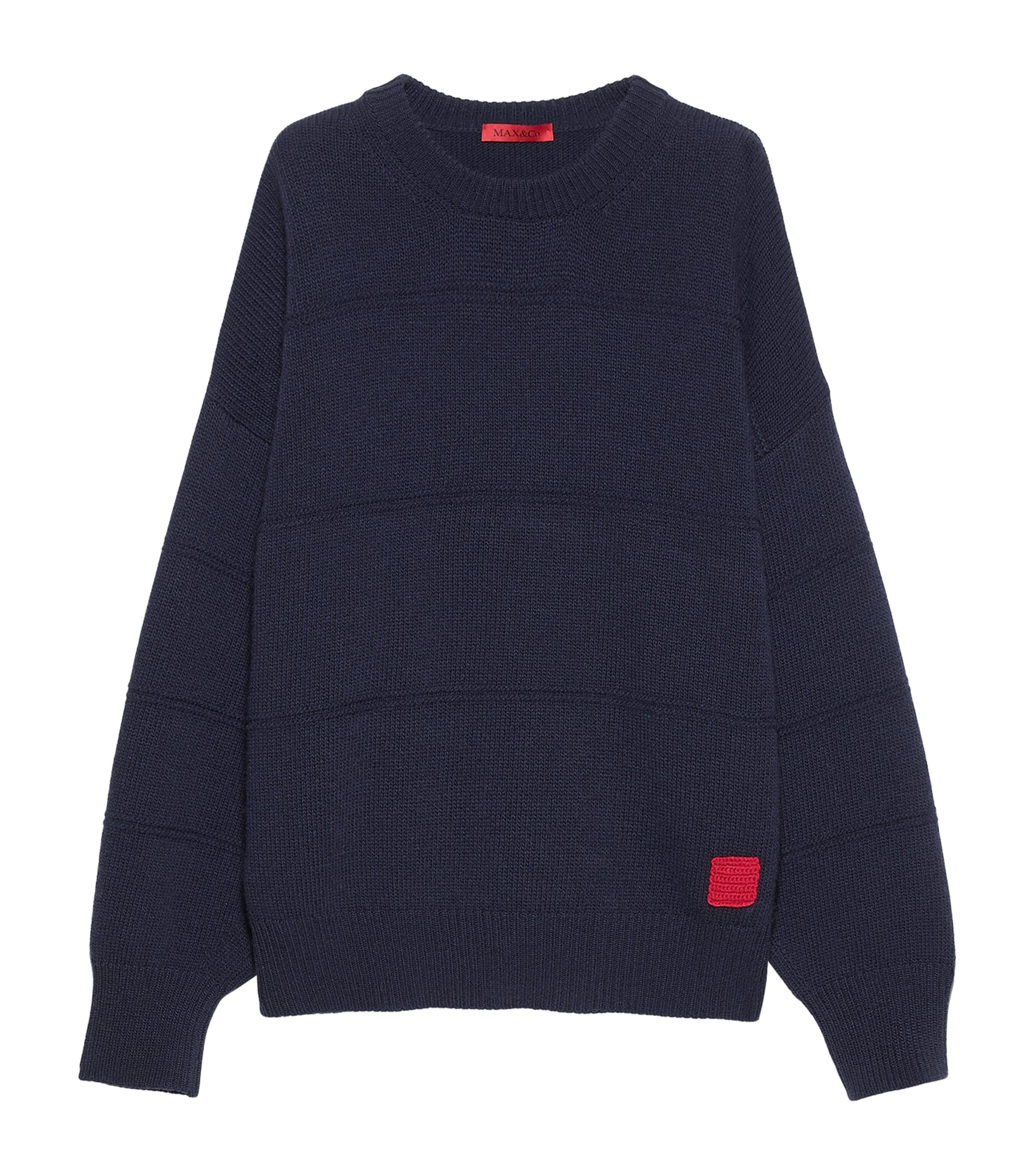MAX&Co. Womens Virgin Wool Sweater Navy Image 1