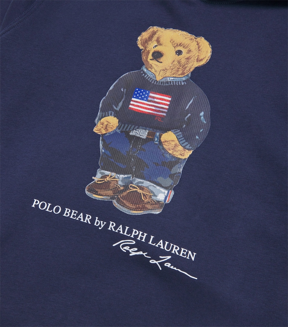 Cotton-Blend Polo Bear Hoodie (6-14 Years) NAVY Image 3