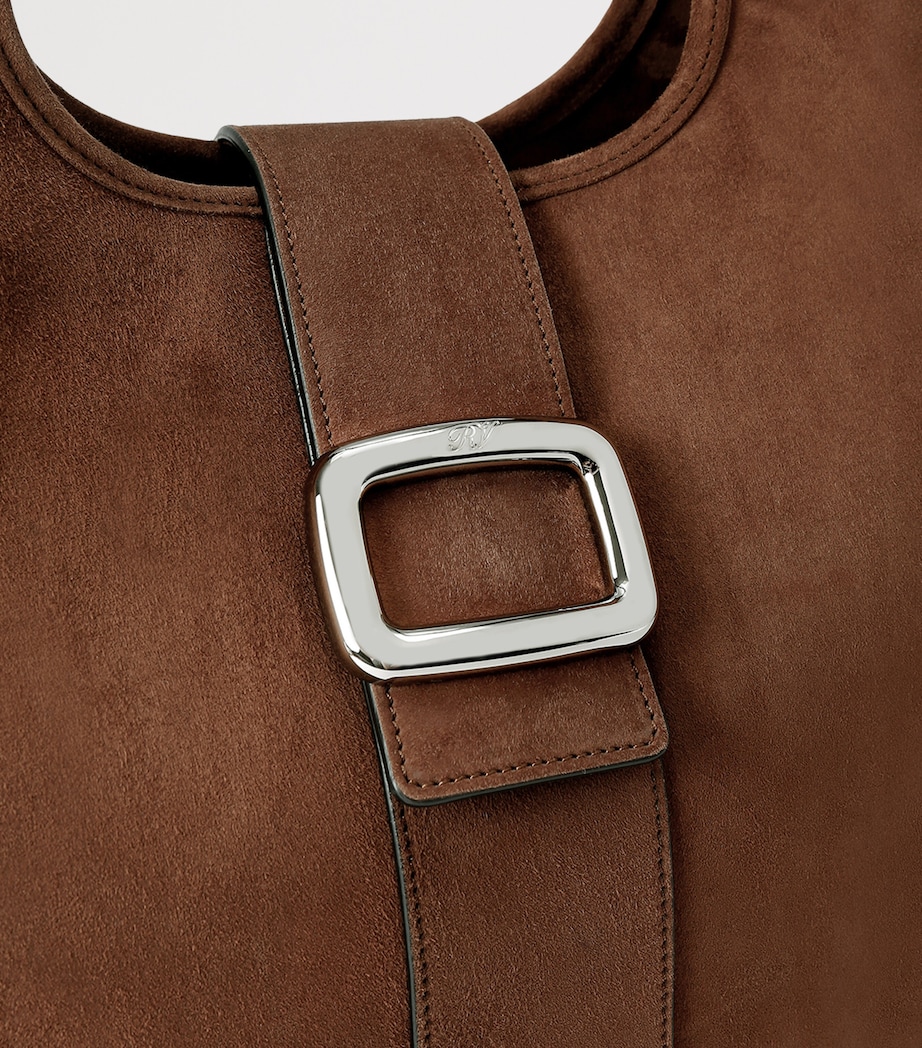 Suede Grand Vivier Choc Shoulder Bag BROWN Image 3