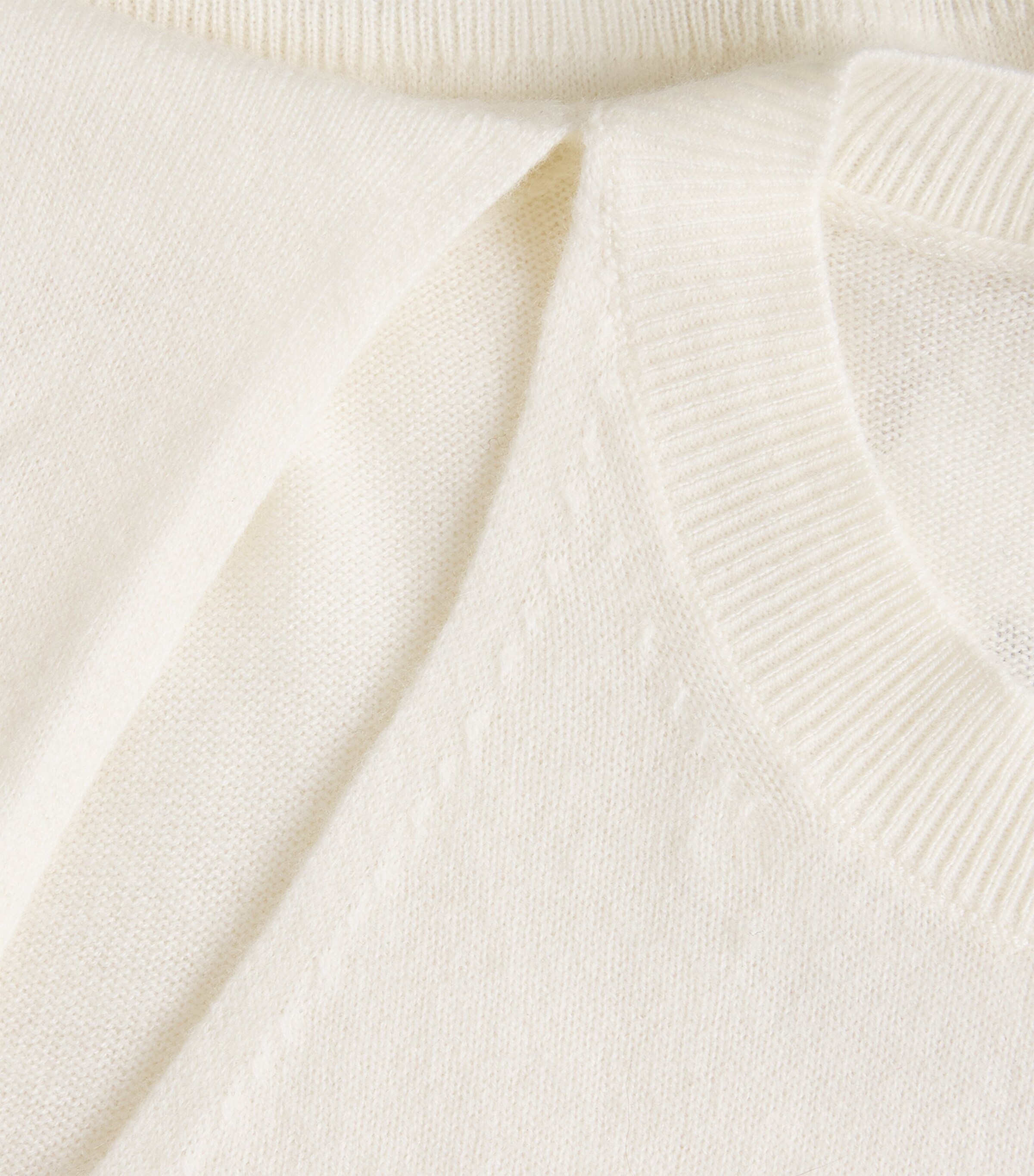 Wool-Cashmere Wrap Sweater 115 IVORY Image 5