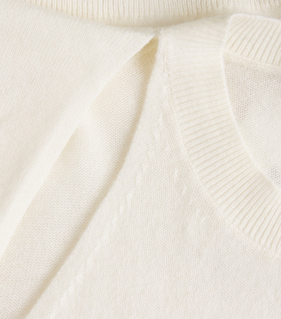 Wool-Cashmere Wrap Sweater 115 IVORY Image 5