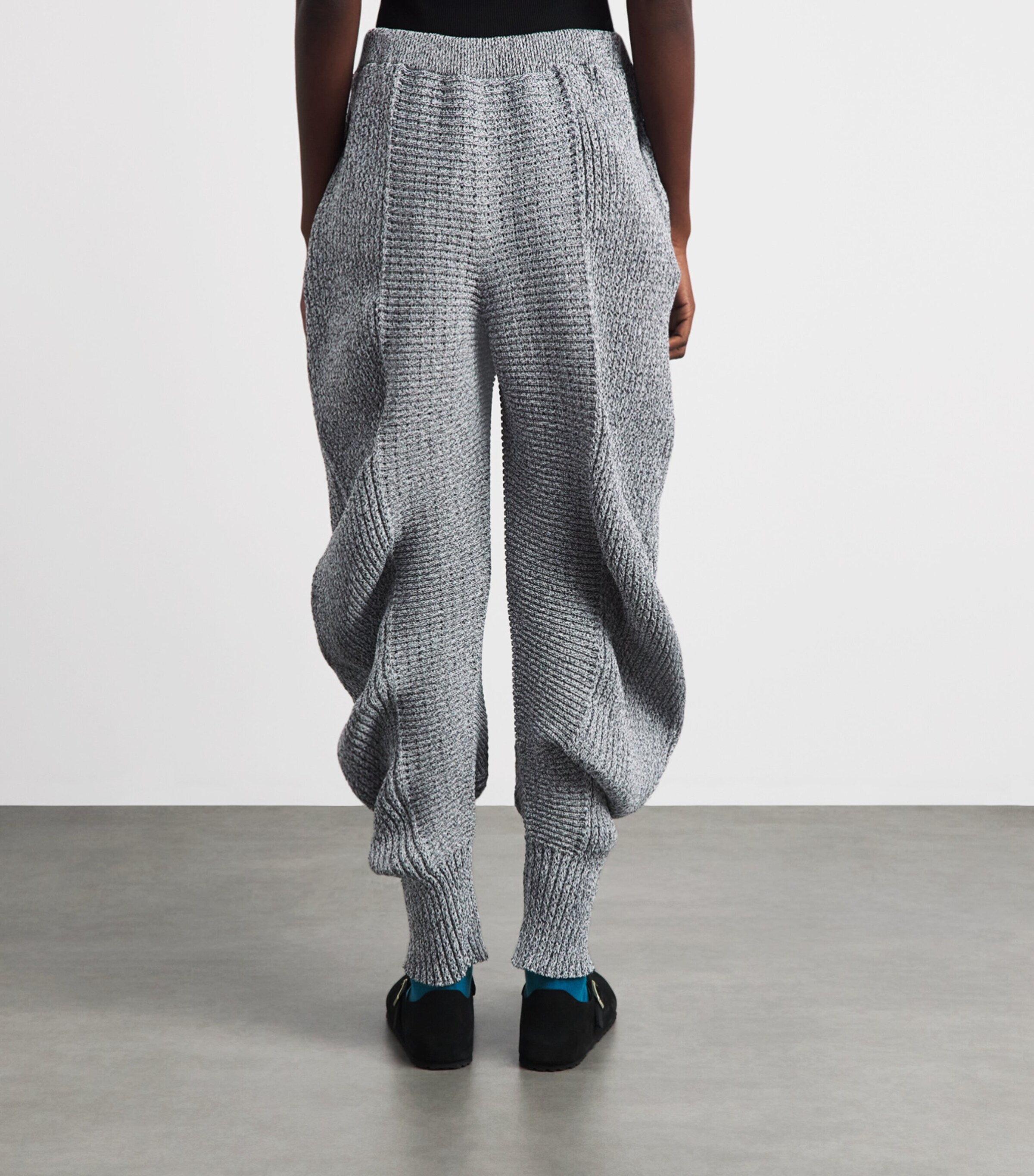Issey Miyake Womens Found Stone Knitted Trousers Grey Image 5