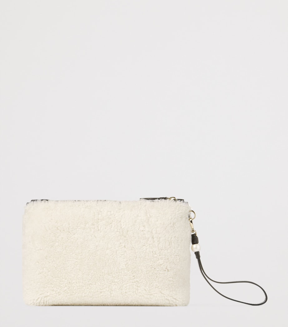 Shearling Logo Pouch NATURAL/BLACK Image 2