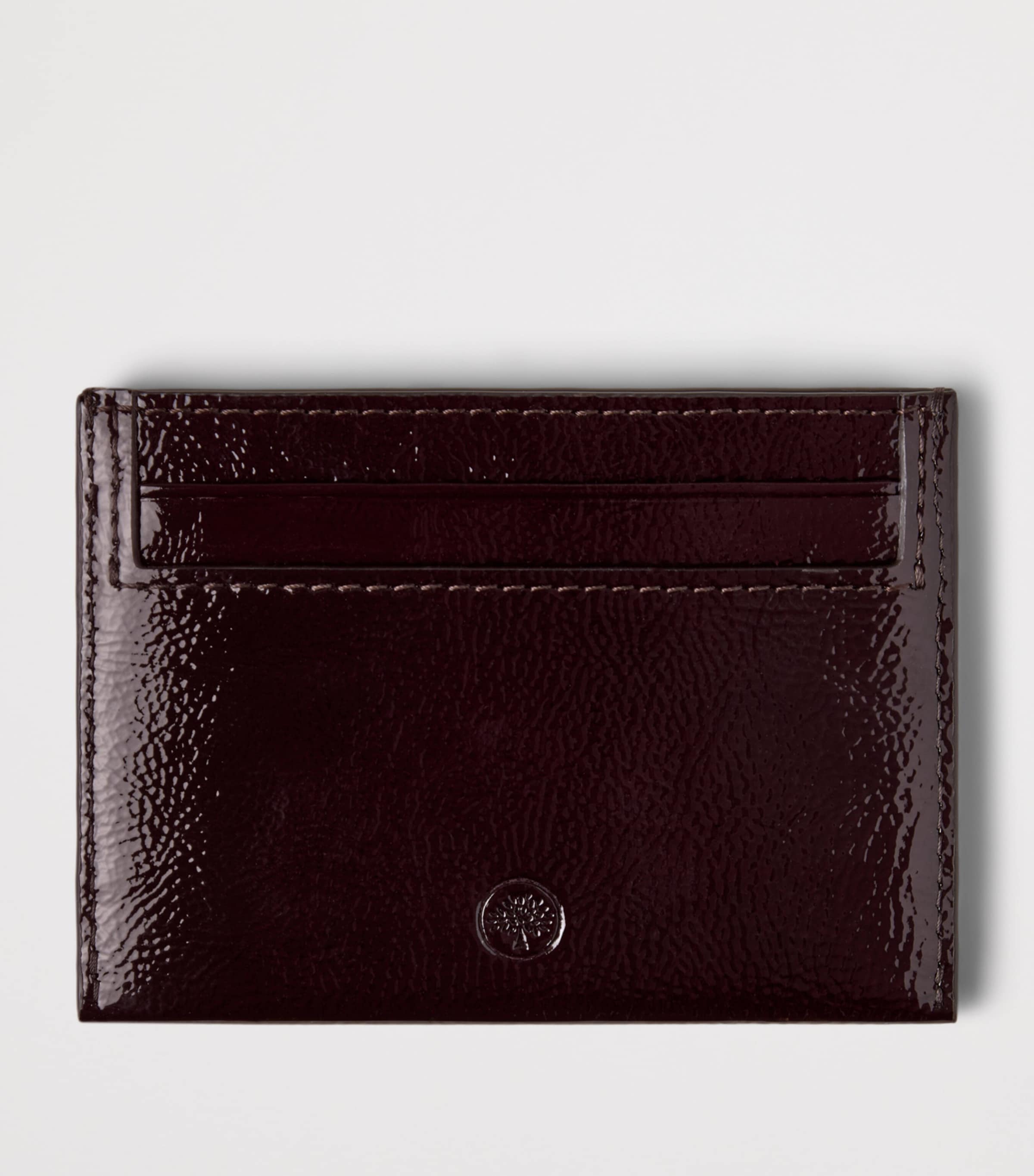 Patent Leather Continental Card Holder DEEP AUBERGINE Image 2