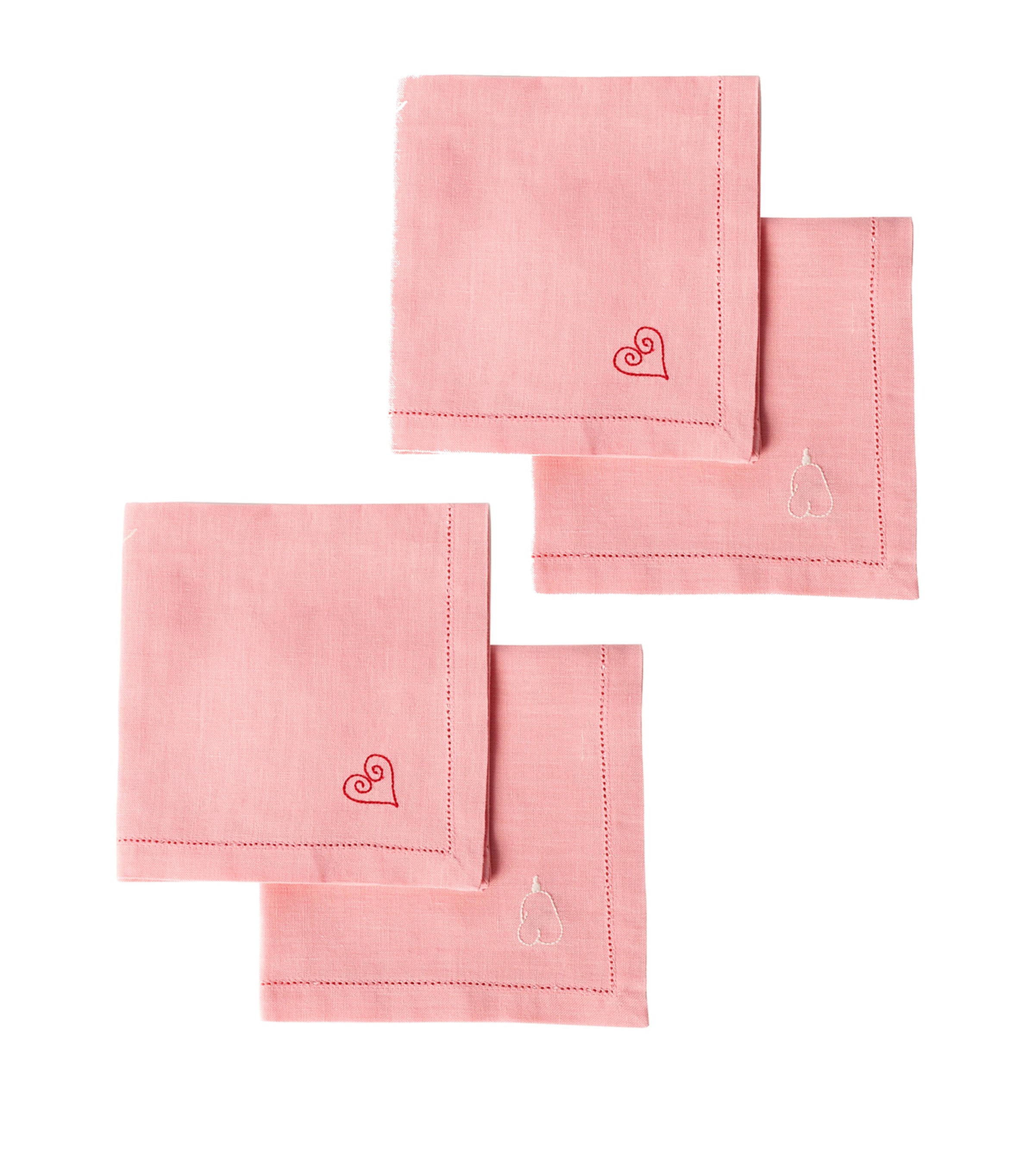 Linen All Night Long Napkins (Set of 4) PINK Image 2