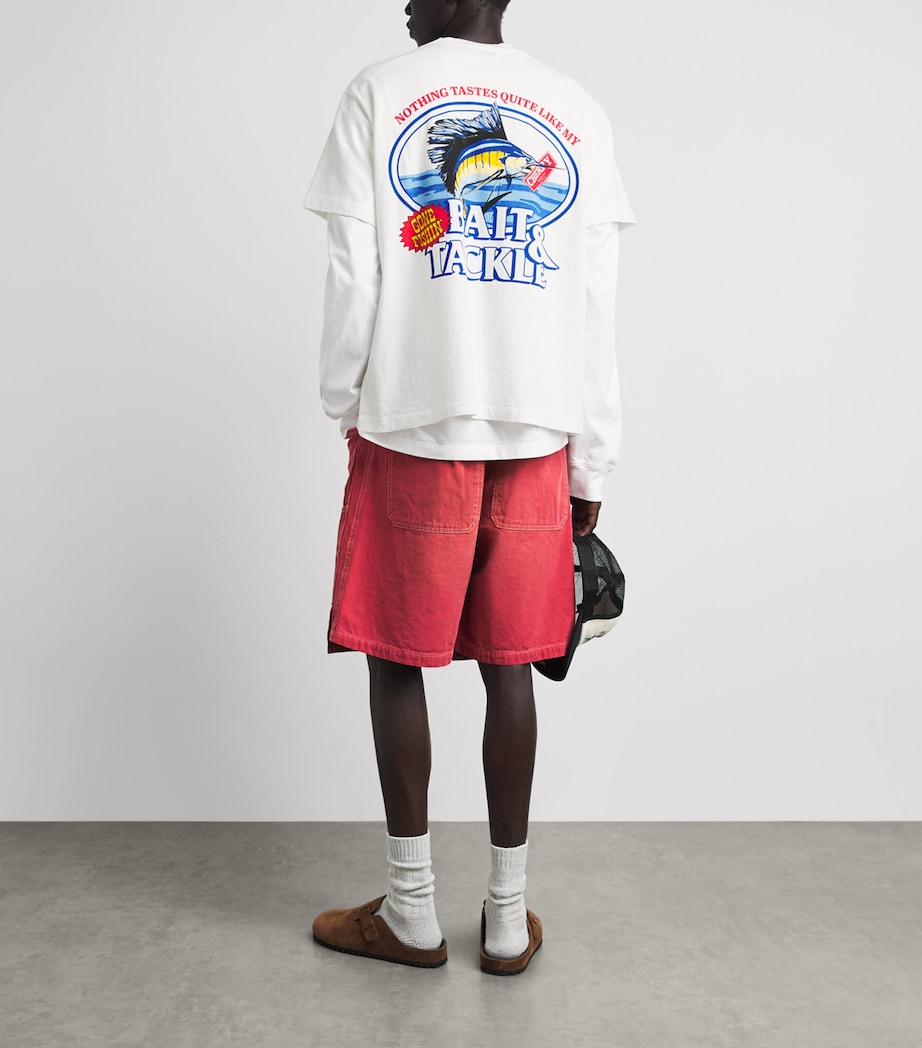 Cherry Los Angeles Mens Cotton Boxy Marlin T-Shirt Vintage White Image 2