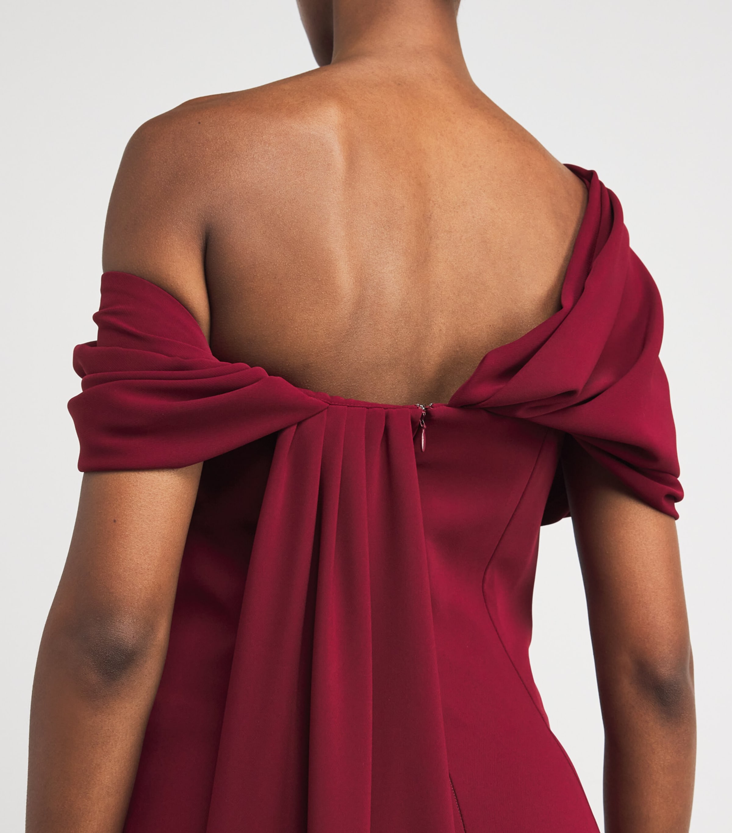 Asymmetric Mallow Gown RED Image 6