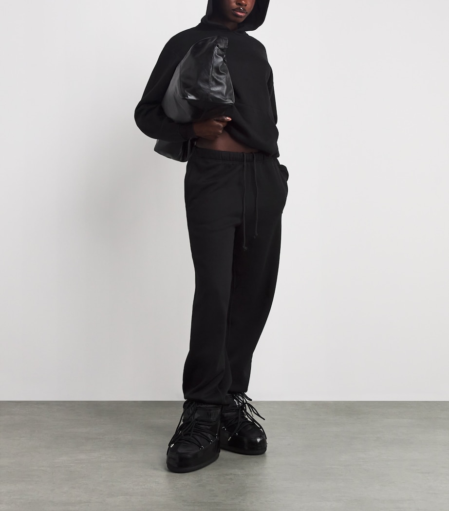 Cotton-Blend Fleece Straight Sweatpants ONYX Image 2