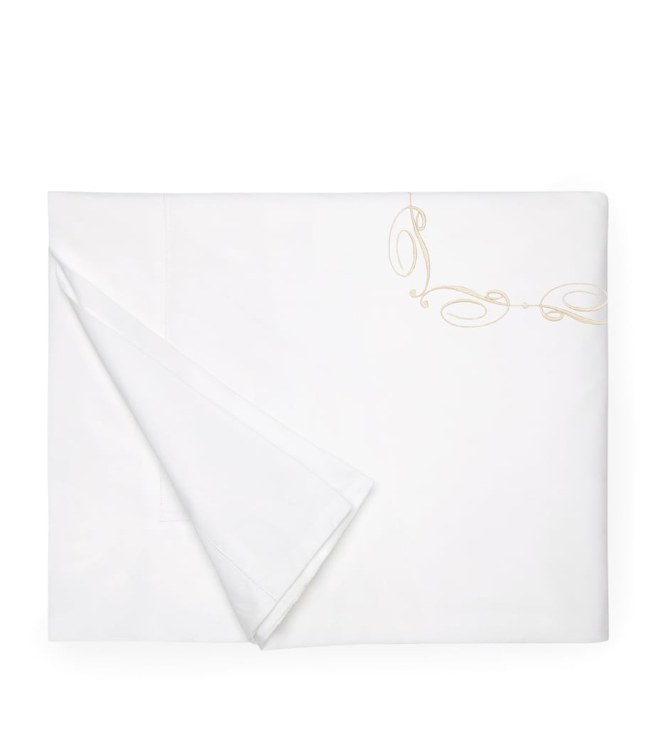 Icona King Duvet Cover (230cm x 220cm) WHITE/BEIGE Image 1