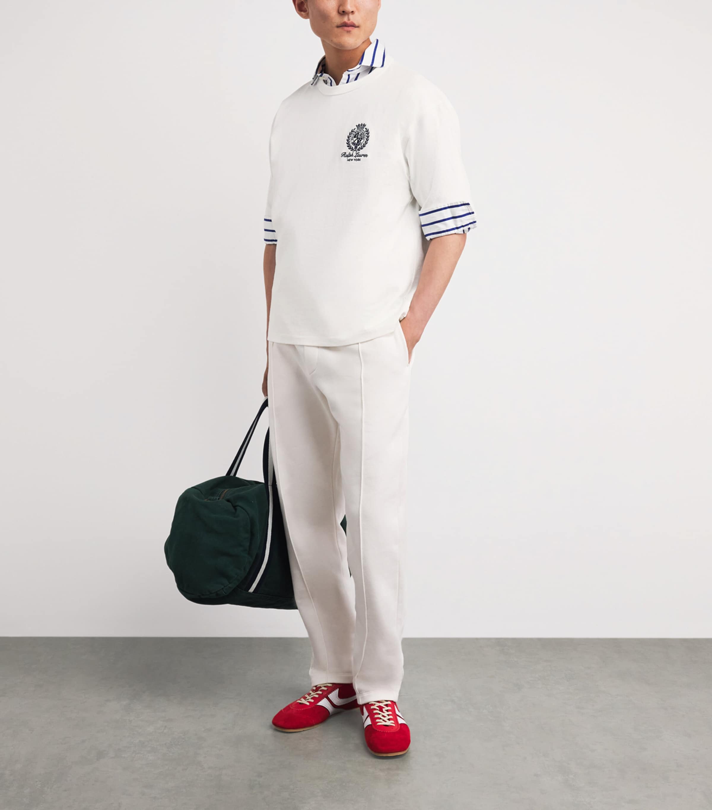 Polo Ralph Lauren Mens Embroidered Crest T-Shirt White Image 2