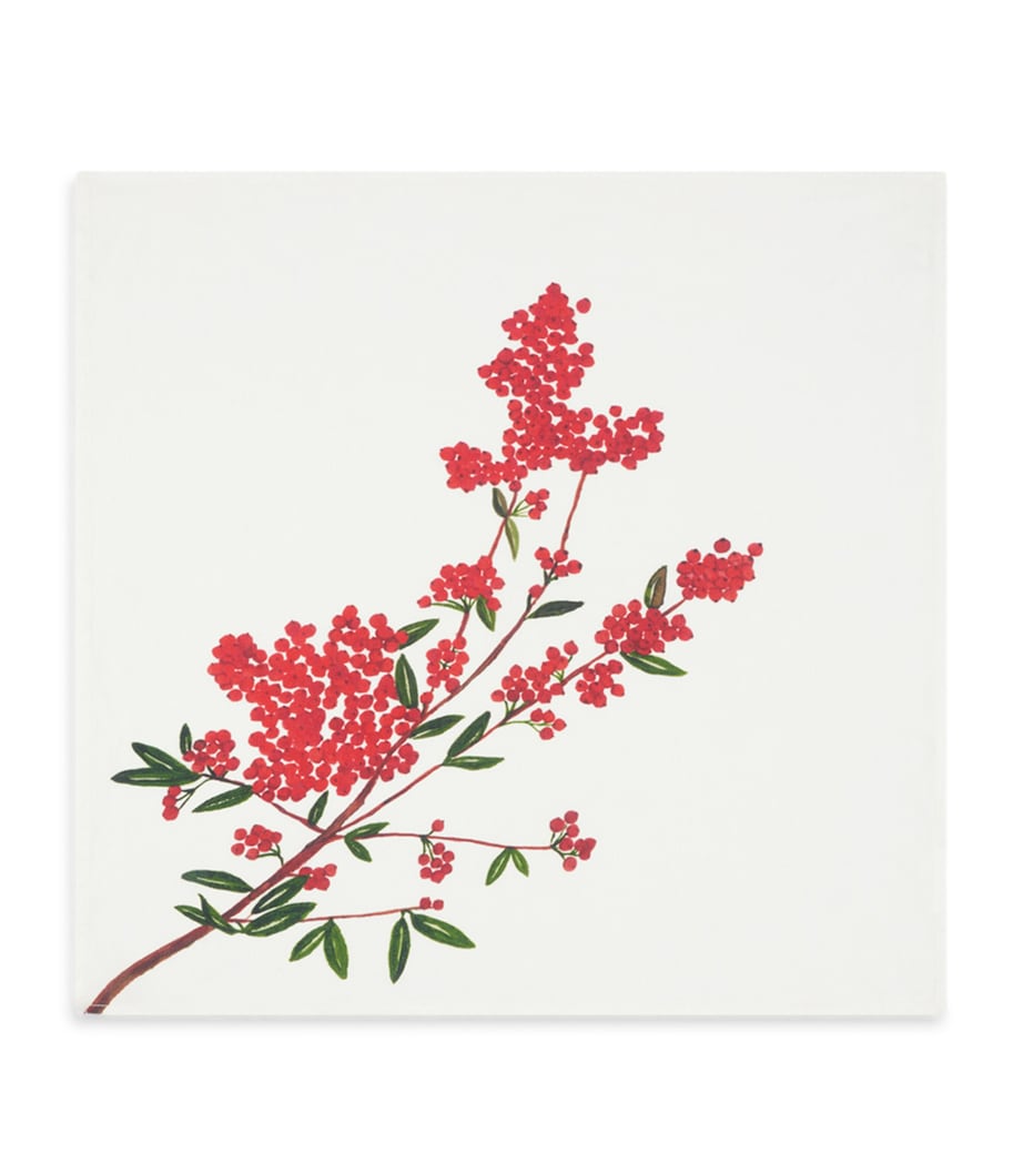 Summerill & Bishop Linen Les Airelles Napkin (50cm x 50cm) Red Image 1