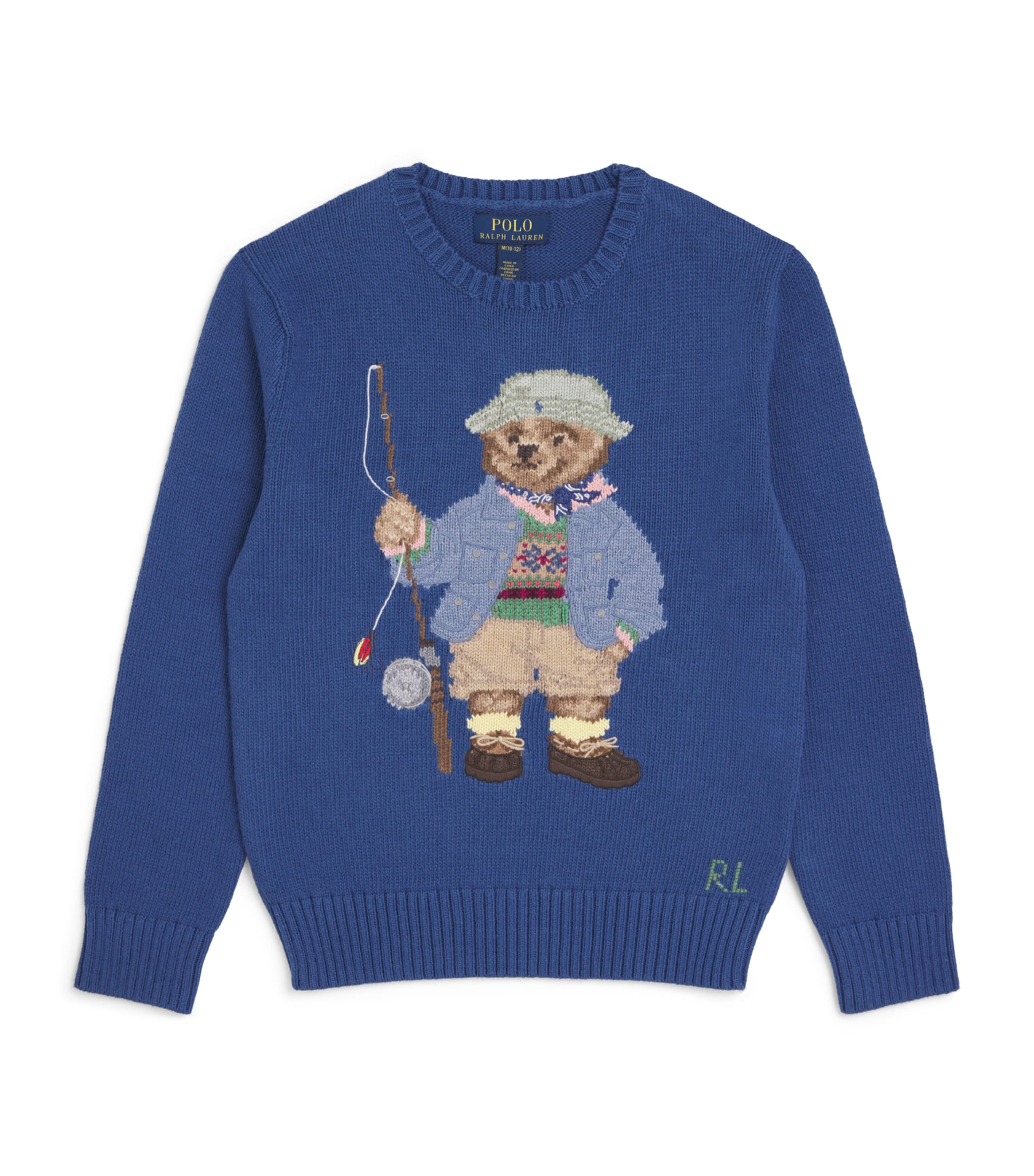 Ralph Lauren Kids Polo Bear Sweater (2-7 Years) Old Royal Image 1