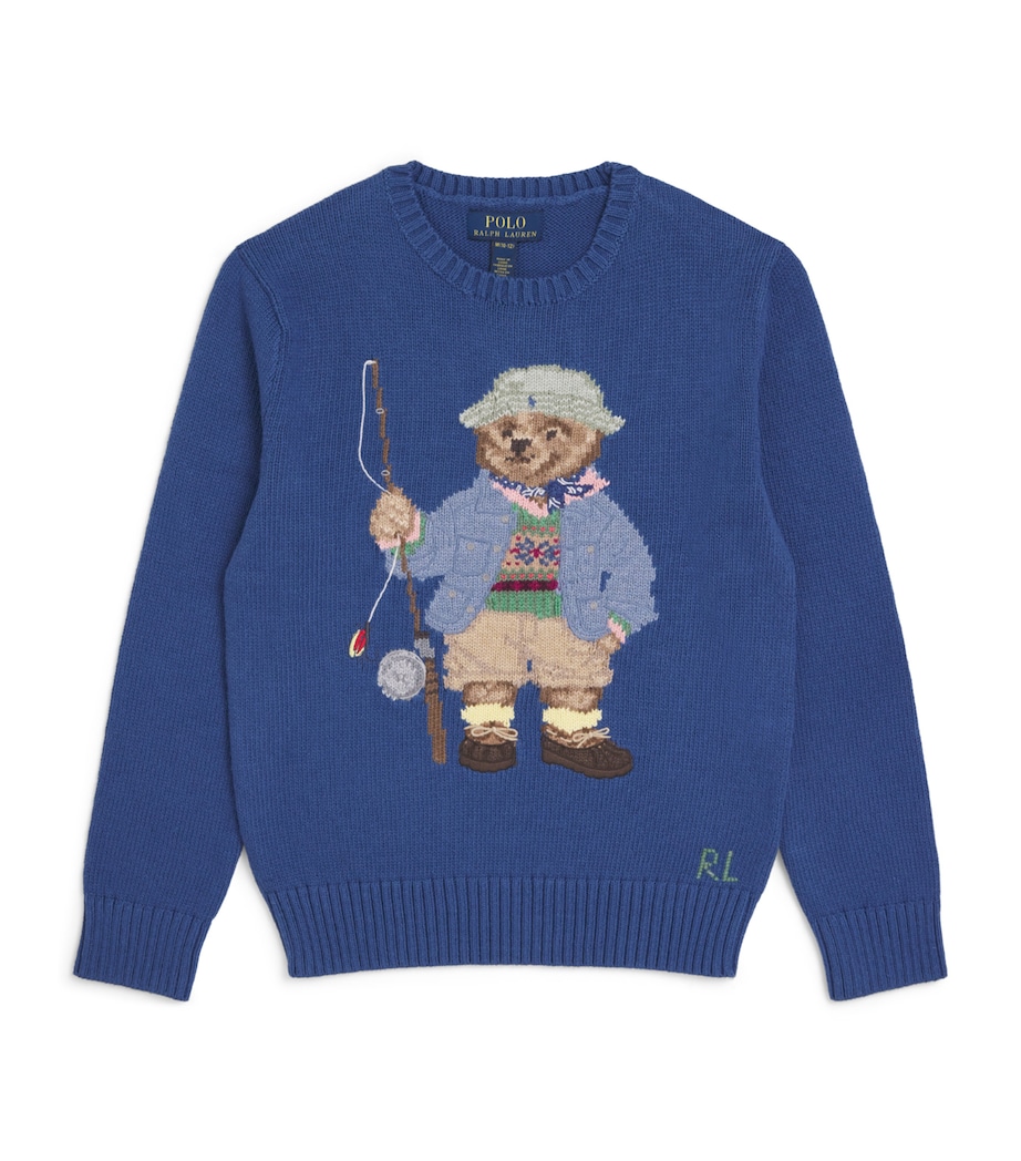 Ralph Lauren Kids Polo Bear Sweater (2-7 Years) Old Royal Image 1