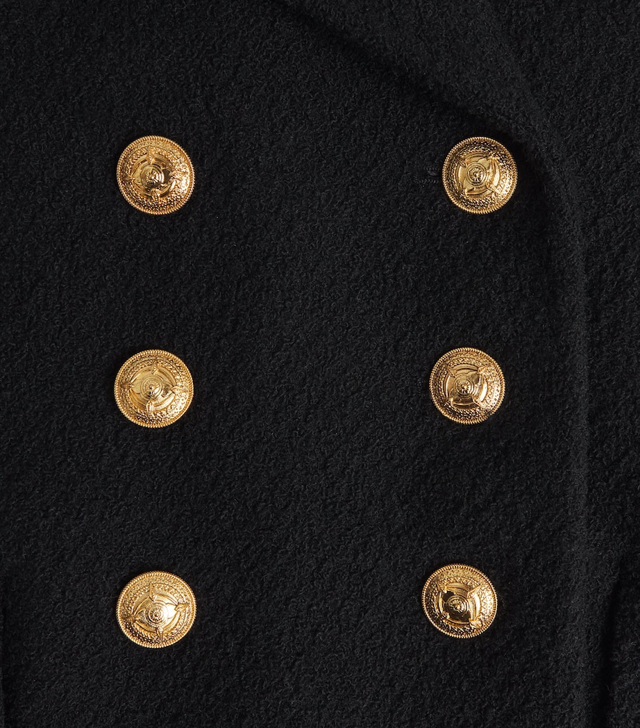 Virgin Wool-Blend Double-Breasted Blazer BLACK Image 2