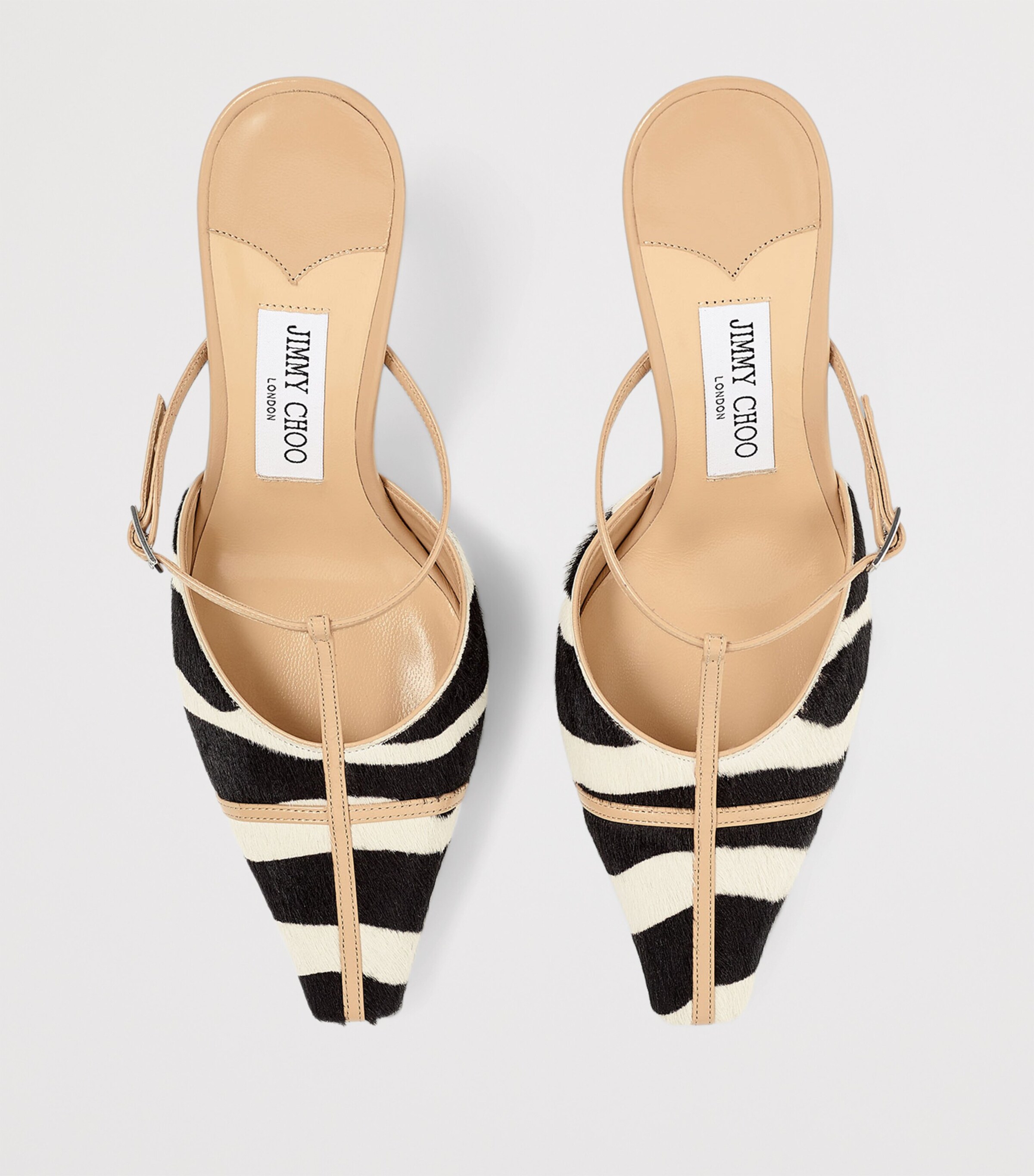 Jimmy Choo x Conner Ives Gloria Zebra Mules 85 Black/white Mix Image 3